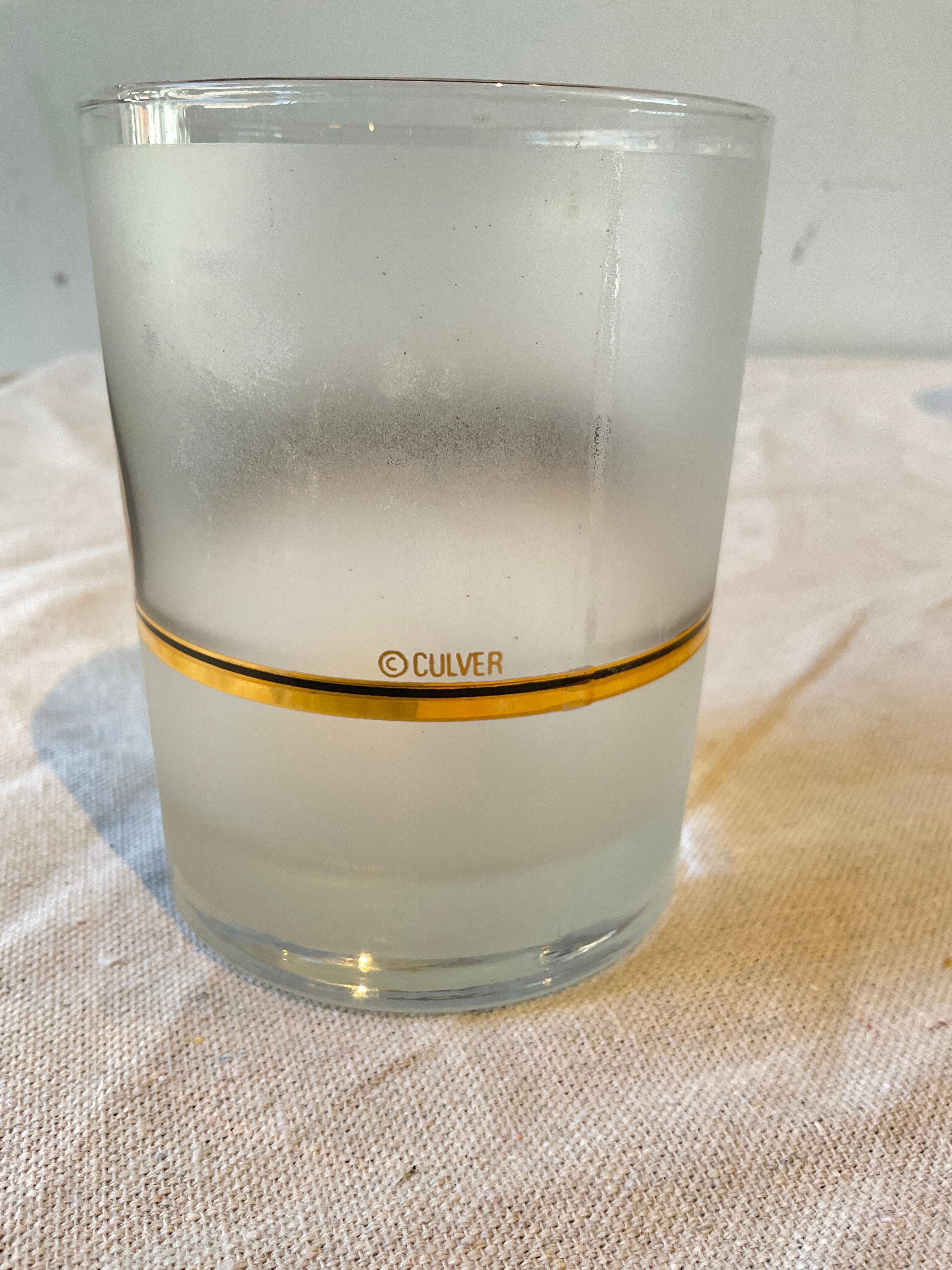 Late 20th Century 4 Culver Glasses For Sale