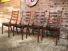 4 Danish Johan Andersen for Uldum Mobelfabrik Vintage Retro 1960 Dining Chairs