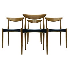 4 Danish Mid Century Arne Hovmand-Olsen, Mogens Kold MK310 teak dining chairs 