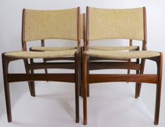 4 Danish Modern Dining Chairs by Erik Buch for Odense Maskinsnedkeri