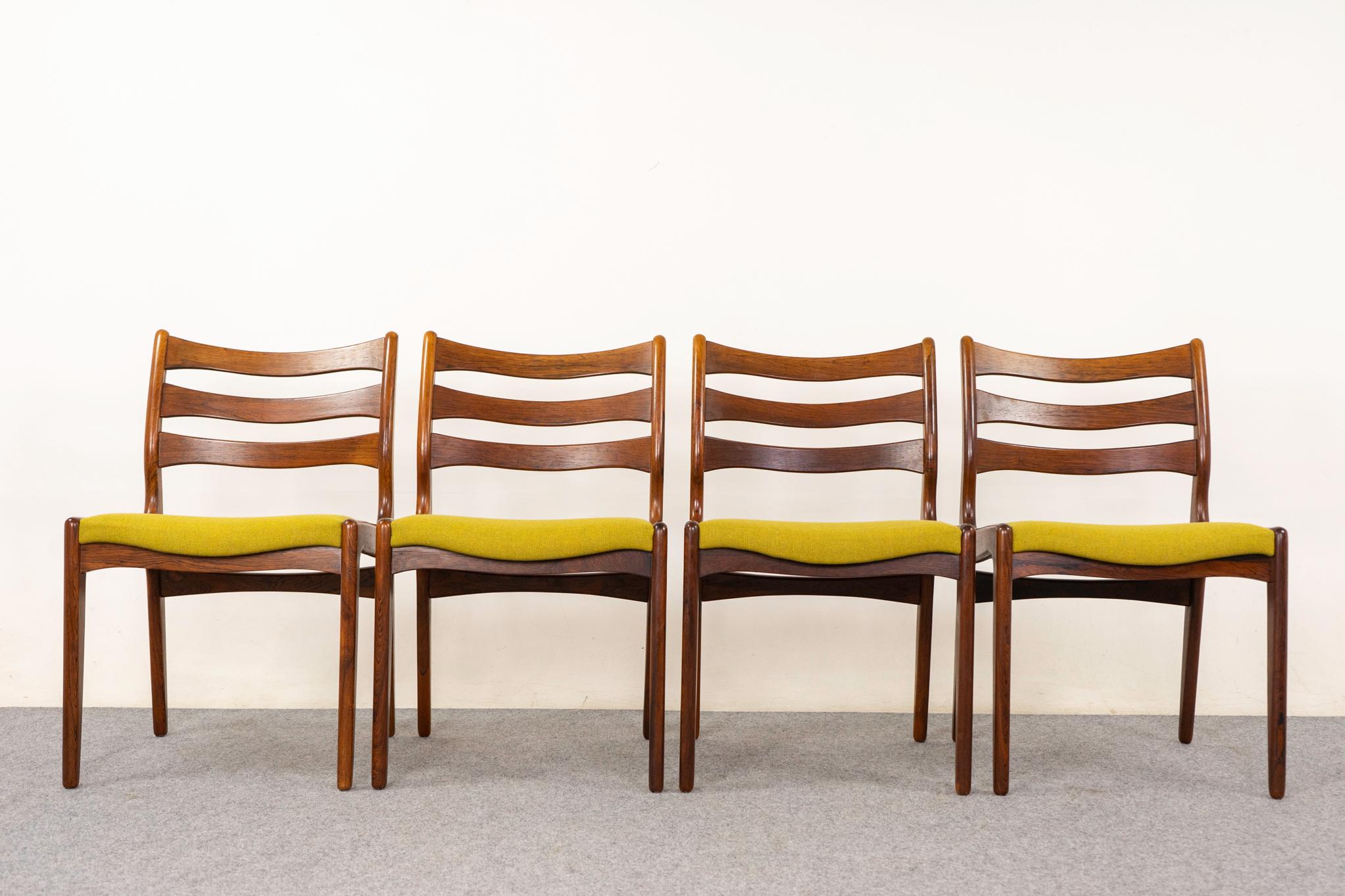 4 Danish Modern Rosewood Dining Chairs For Sale 5