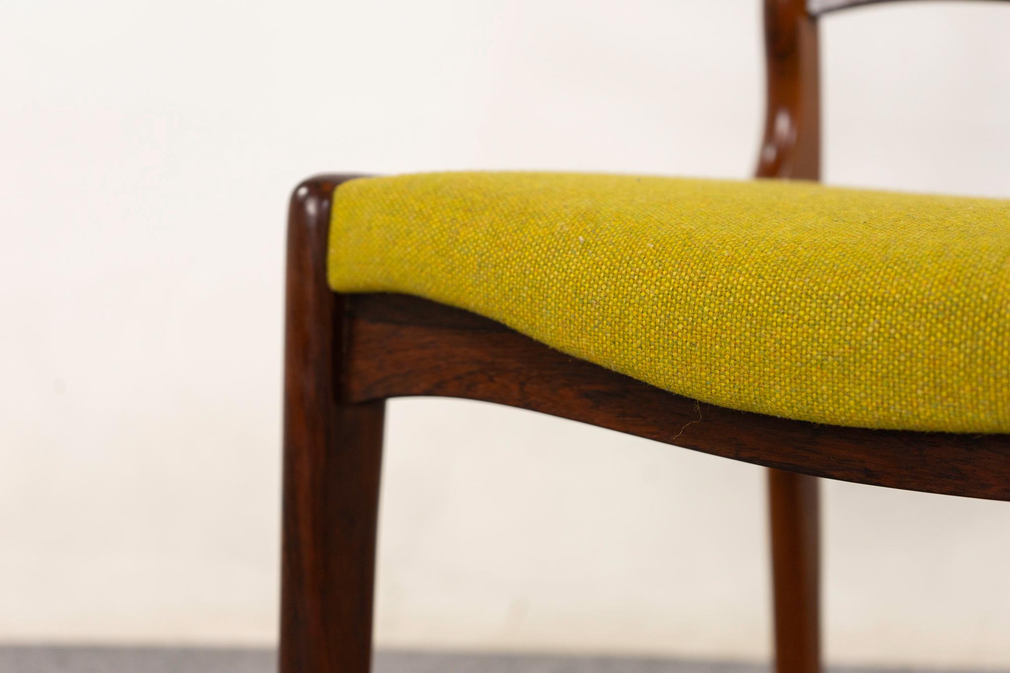 Scandinavian Modern 4 Danish Modern Rosewood Dining Chairs For Sale