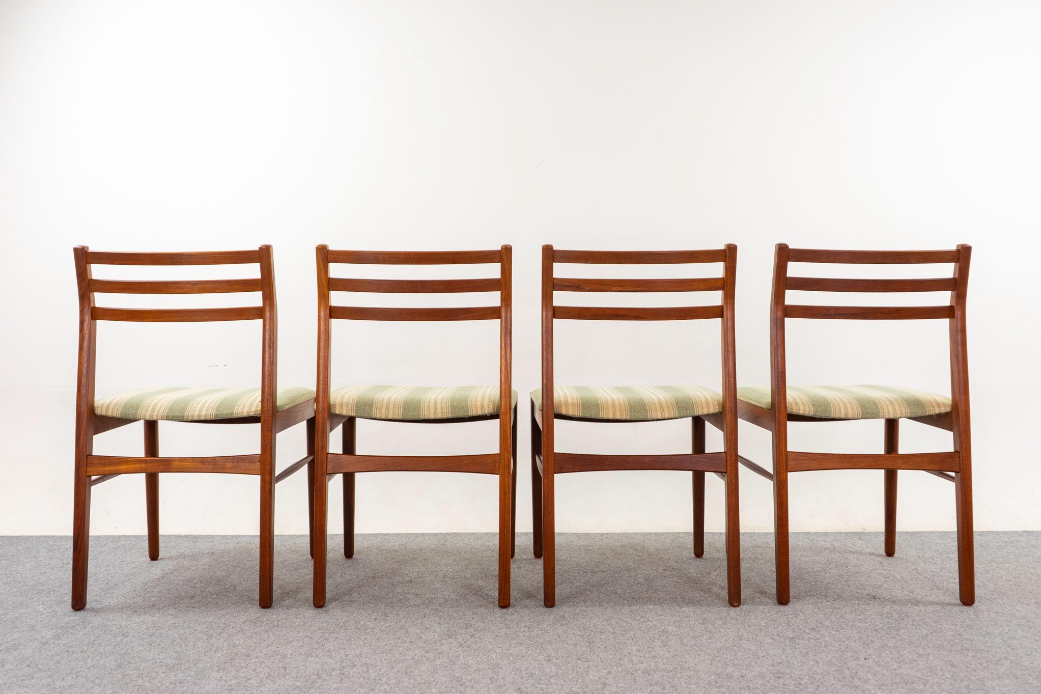 4 Danish Modern Teak Dining Chairs 5