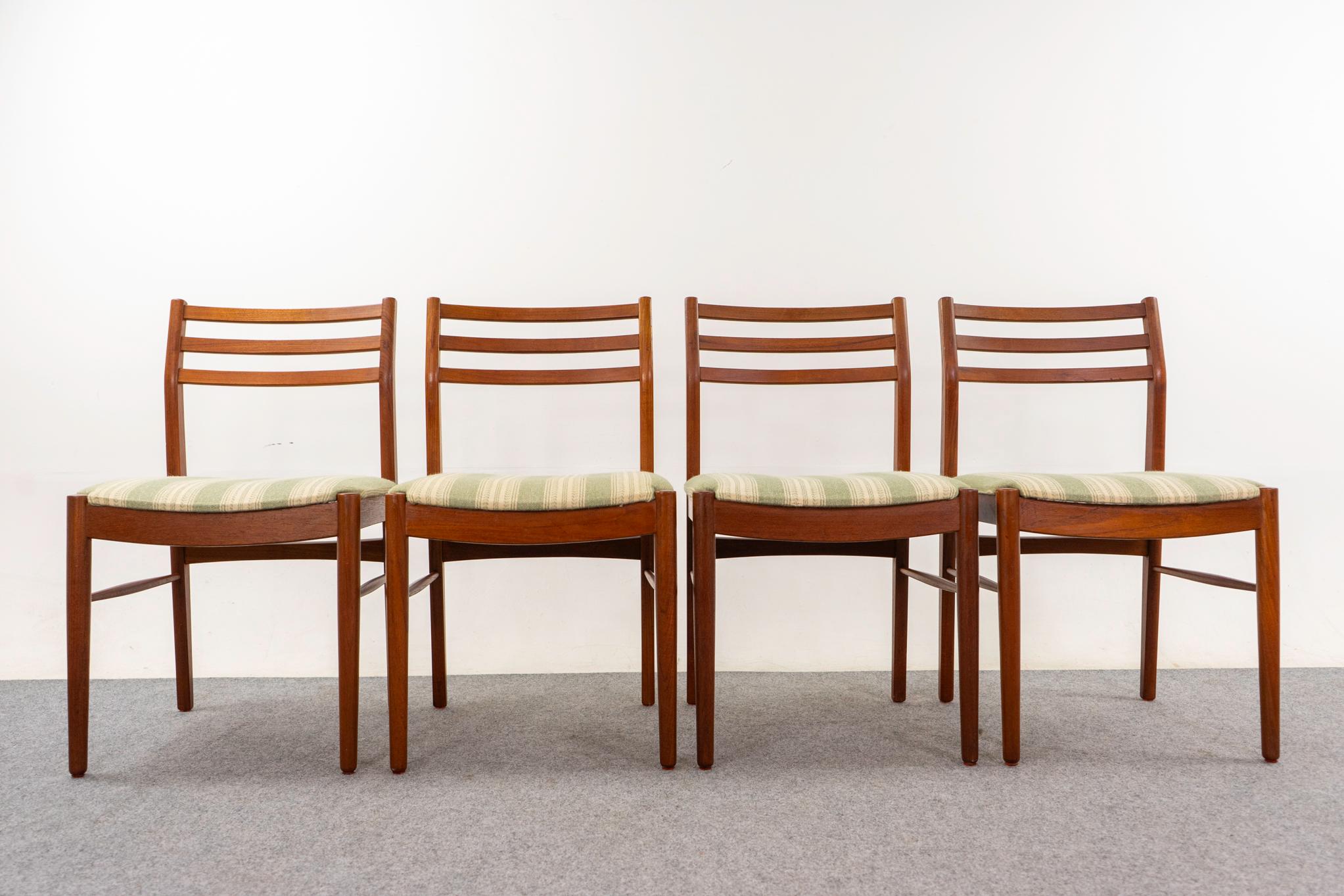 4 Danish Modern Teak Dining Chairs 3