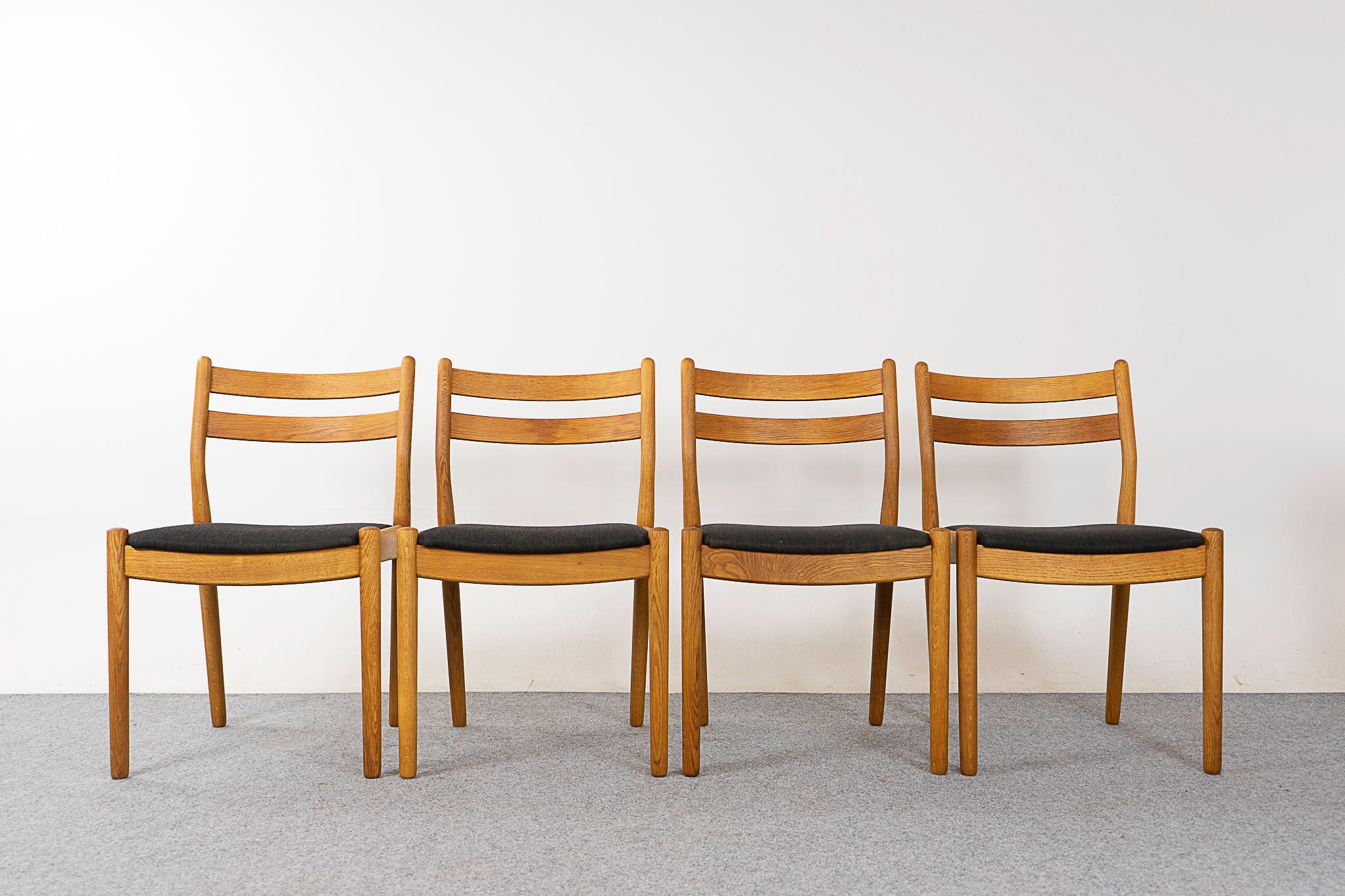 4 Danish Oak Dining Chairs by Poul Volther For Sale 6