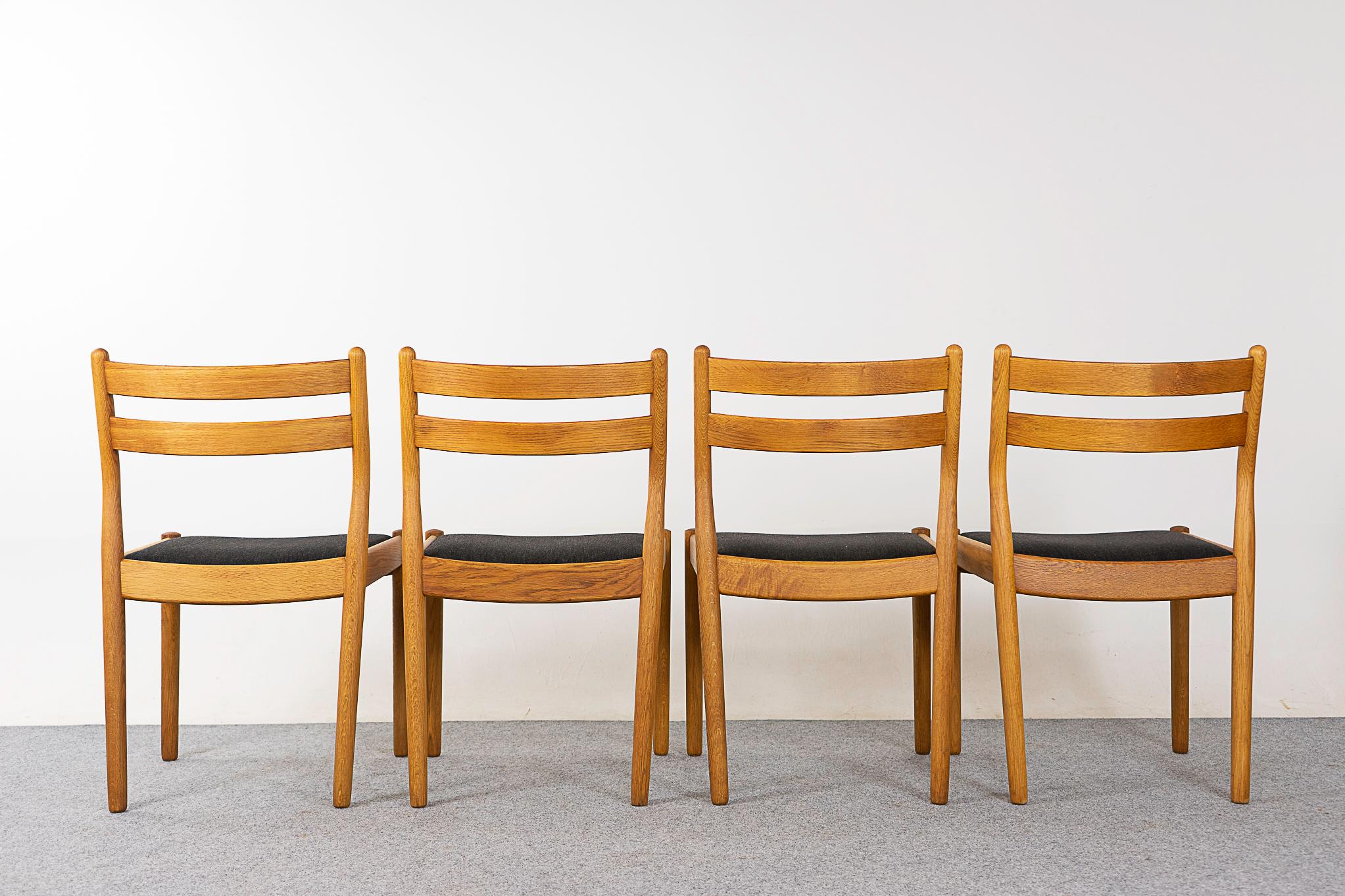 4 Danish Oak Dining Chairs by Poul Volther For Sale 7