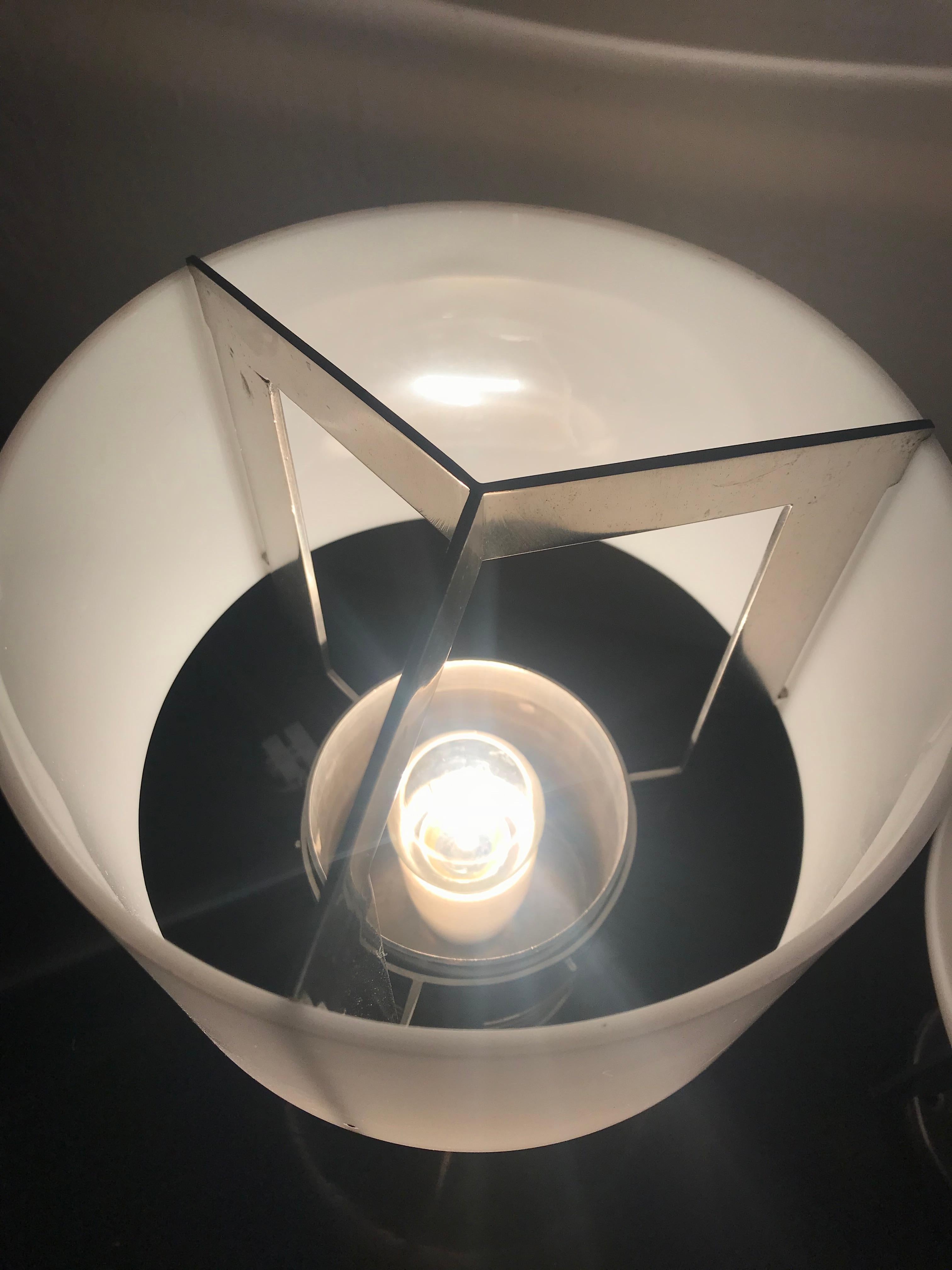 4 Danish Space Age Flush Mounts Attributed to Fog & Mørup, circa 1970 For Sale 6