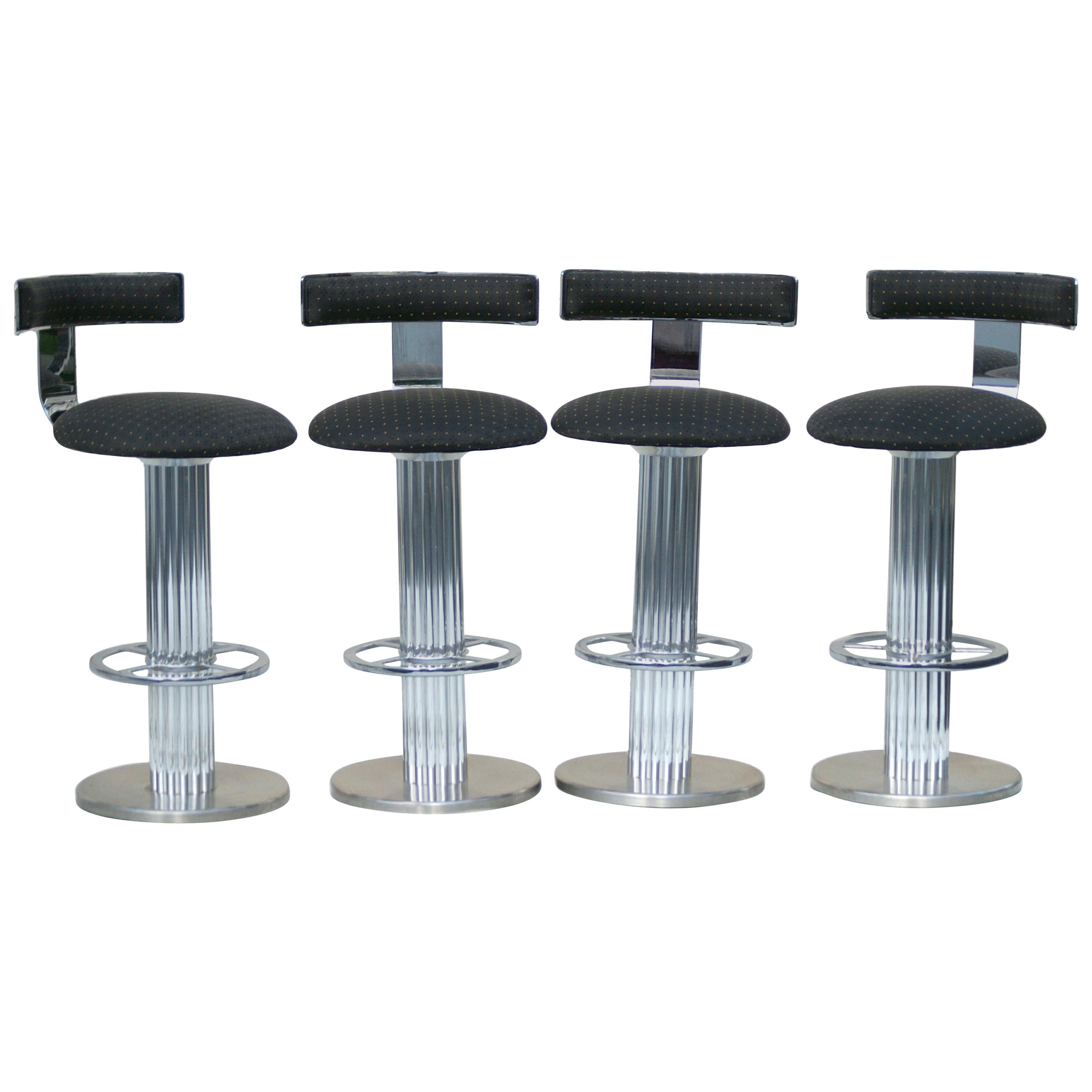4 Design Designs For Leisure Chrome Steel Bar Counter Stools