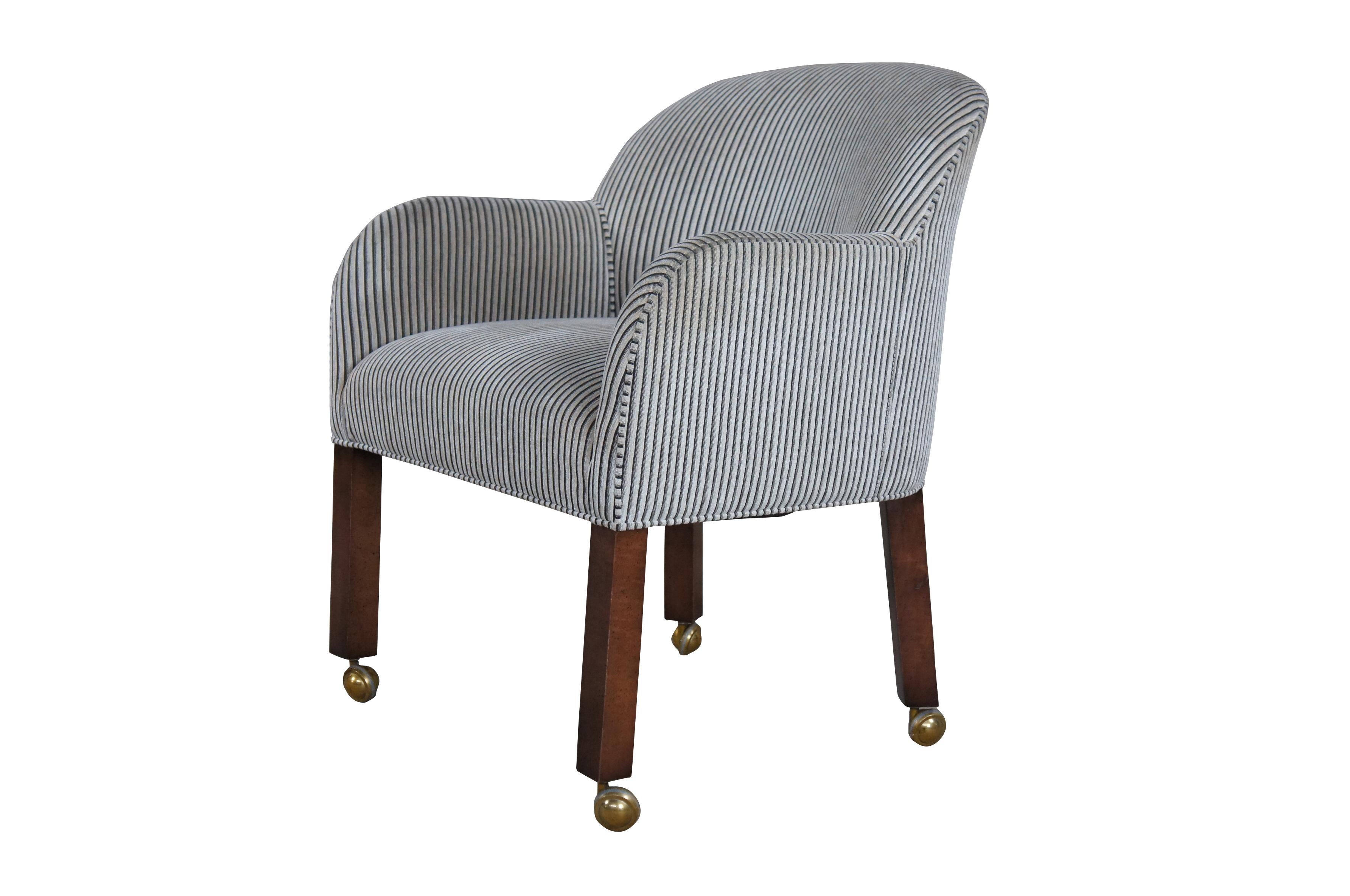 Modern 4 Designmaster Globe Cherry Dining Laurel Tub Chairs Barrel Back Game Rolling