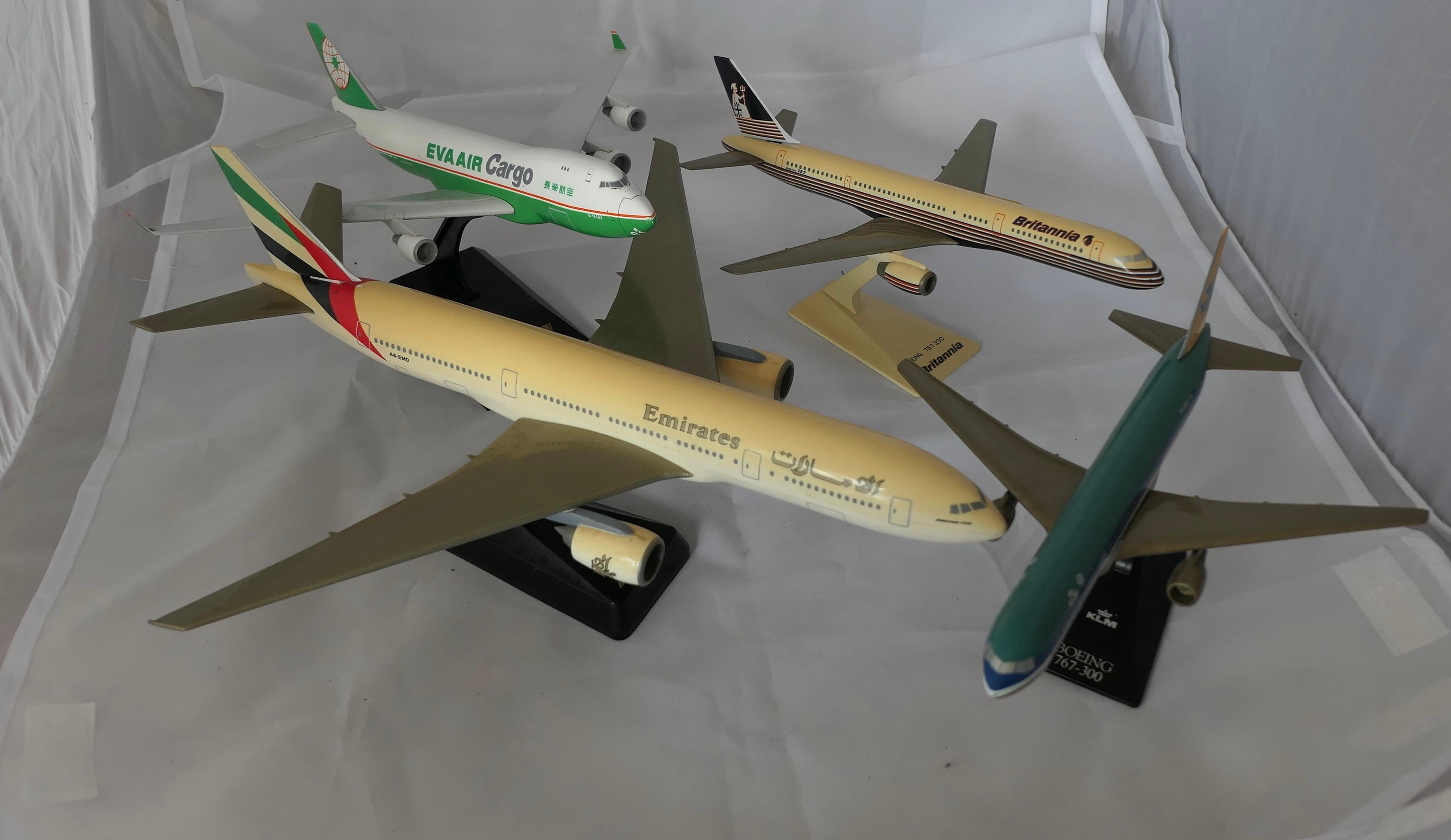4 Desk Top Model Aeroplane, KLM, Britannia, EvaAir and Emirates    For Sale 11