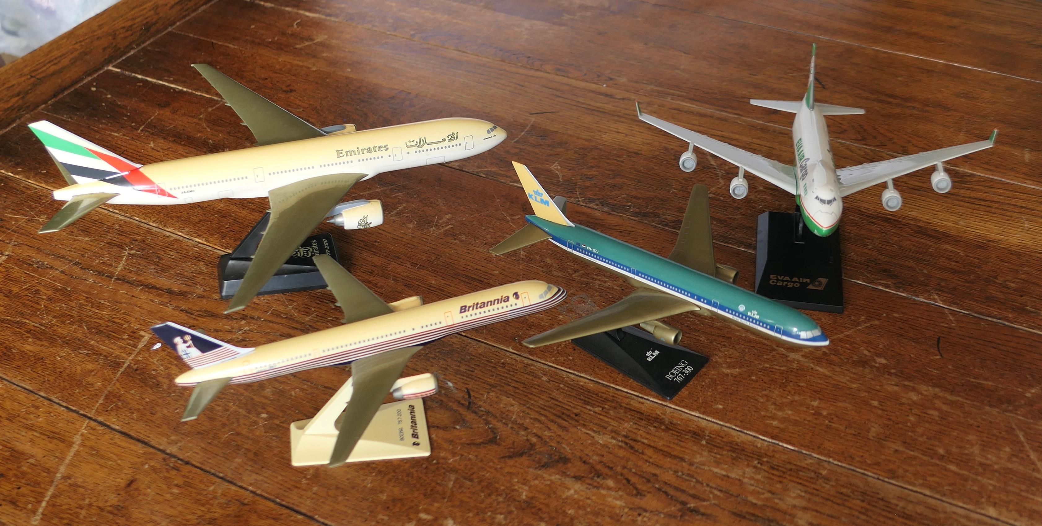 4 Desk Top Model Aeroplane, KLM, Britannia, EvaAir and Emirates    For Sale 12