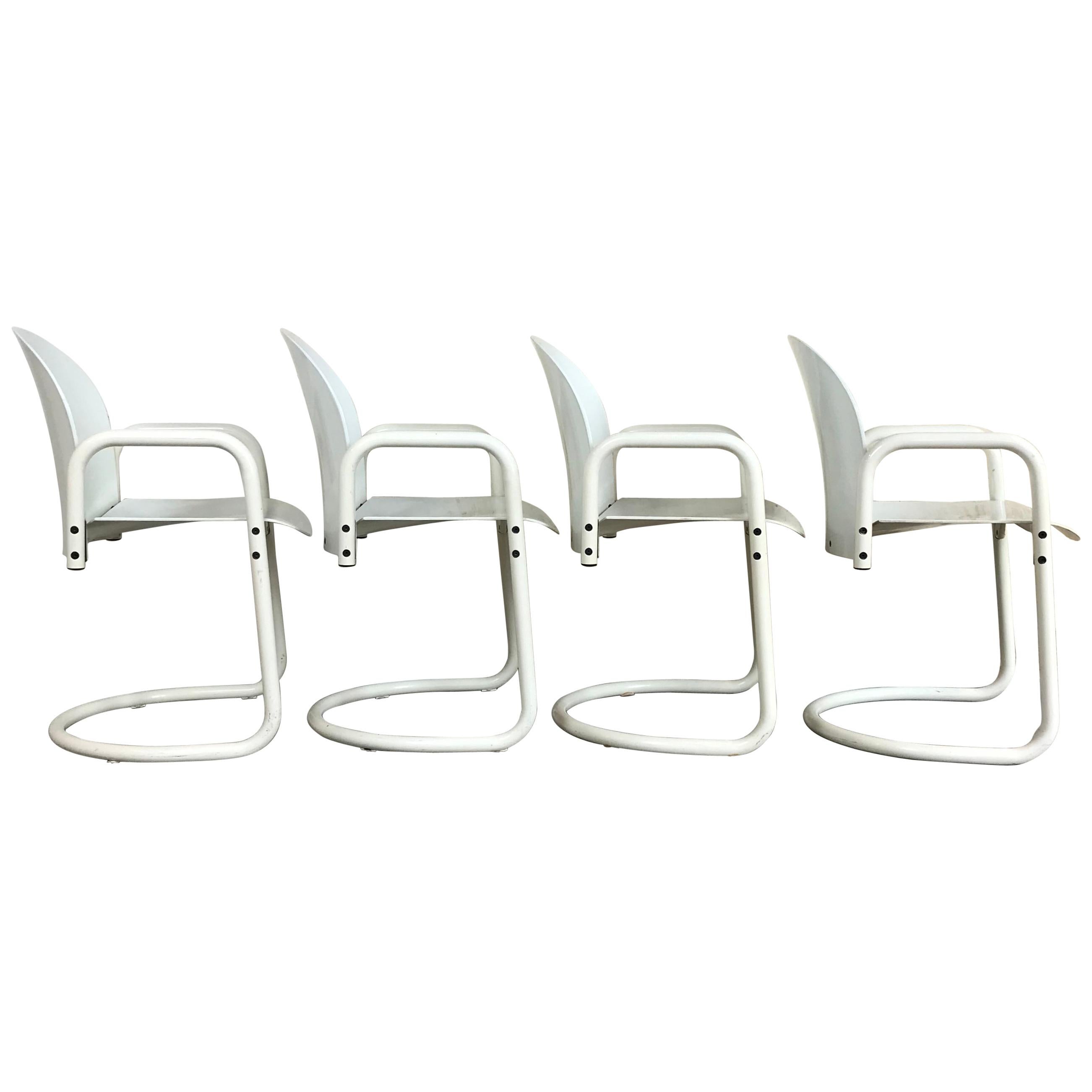 4 'Dialogo' Midcentury Dining Chairs by Tobia Scarpa for B&B Italia, 1970 For Sale