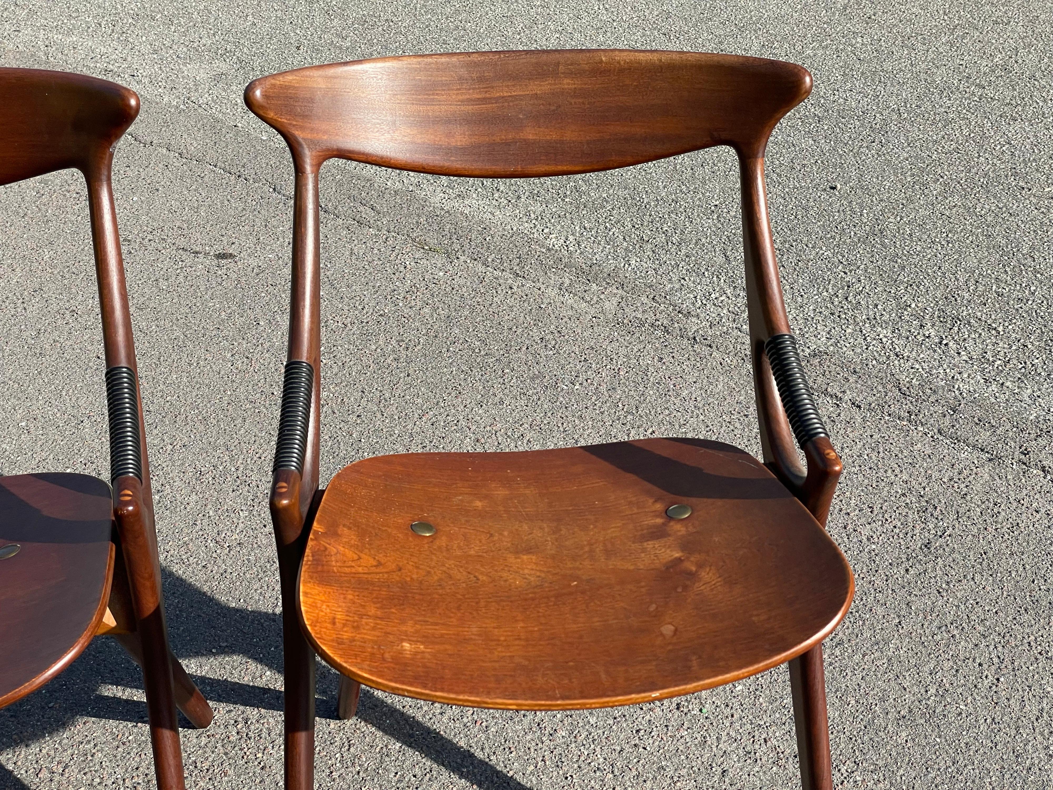 Mid-20th Century 4 Dining Chairs by Arne Hovmand Olsen for Mogens Kold, Denmark, 1959