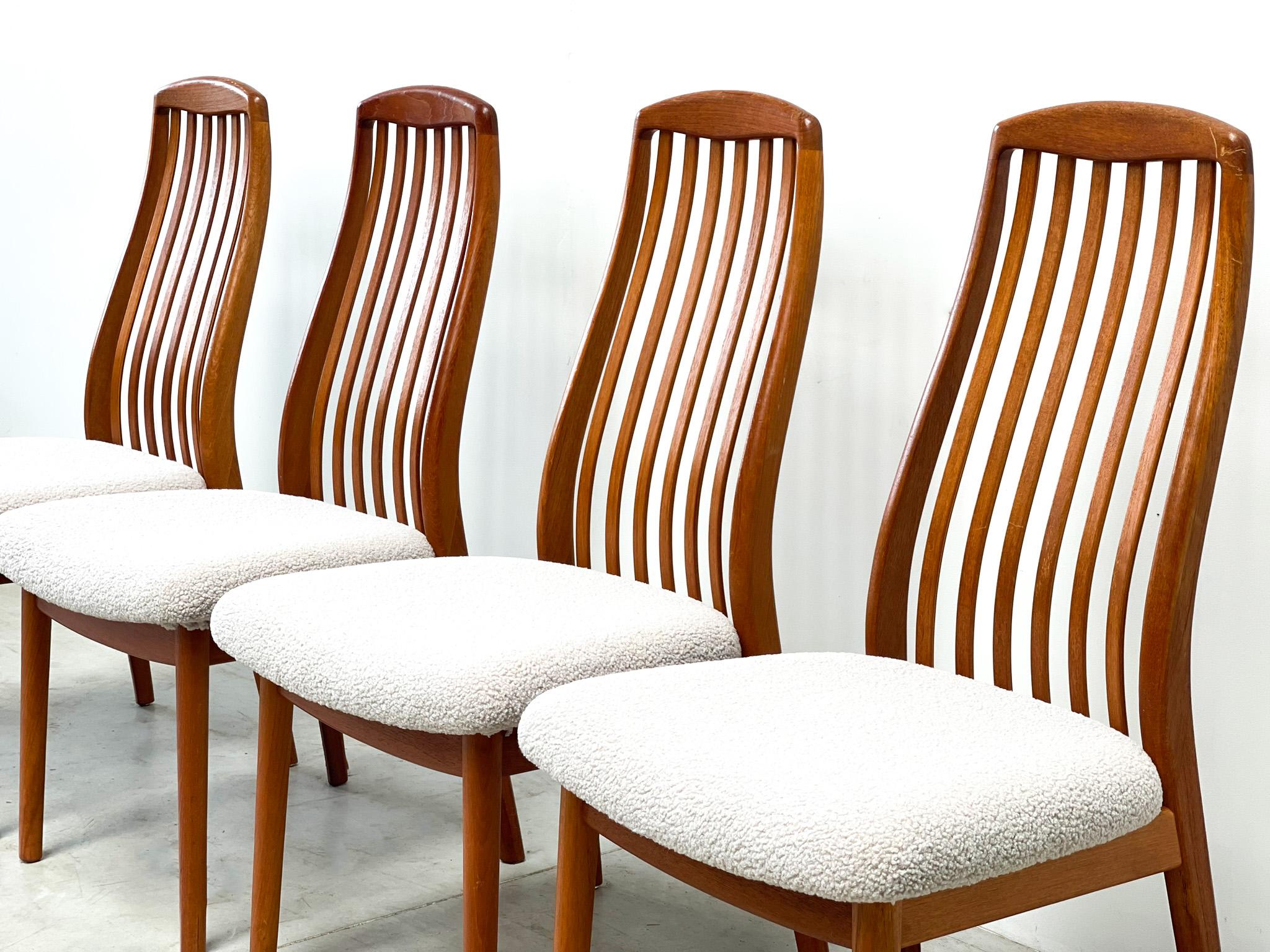 4 dining chairs by Preben Shou Denmark In Good Condition For Sale In Nijlen, VAN