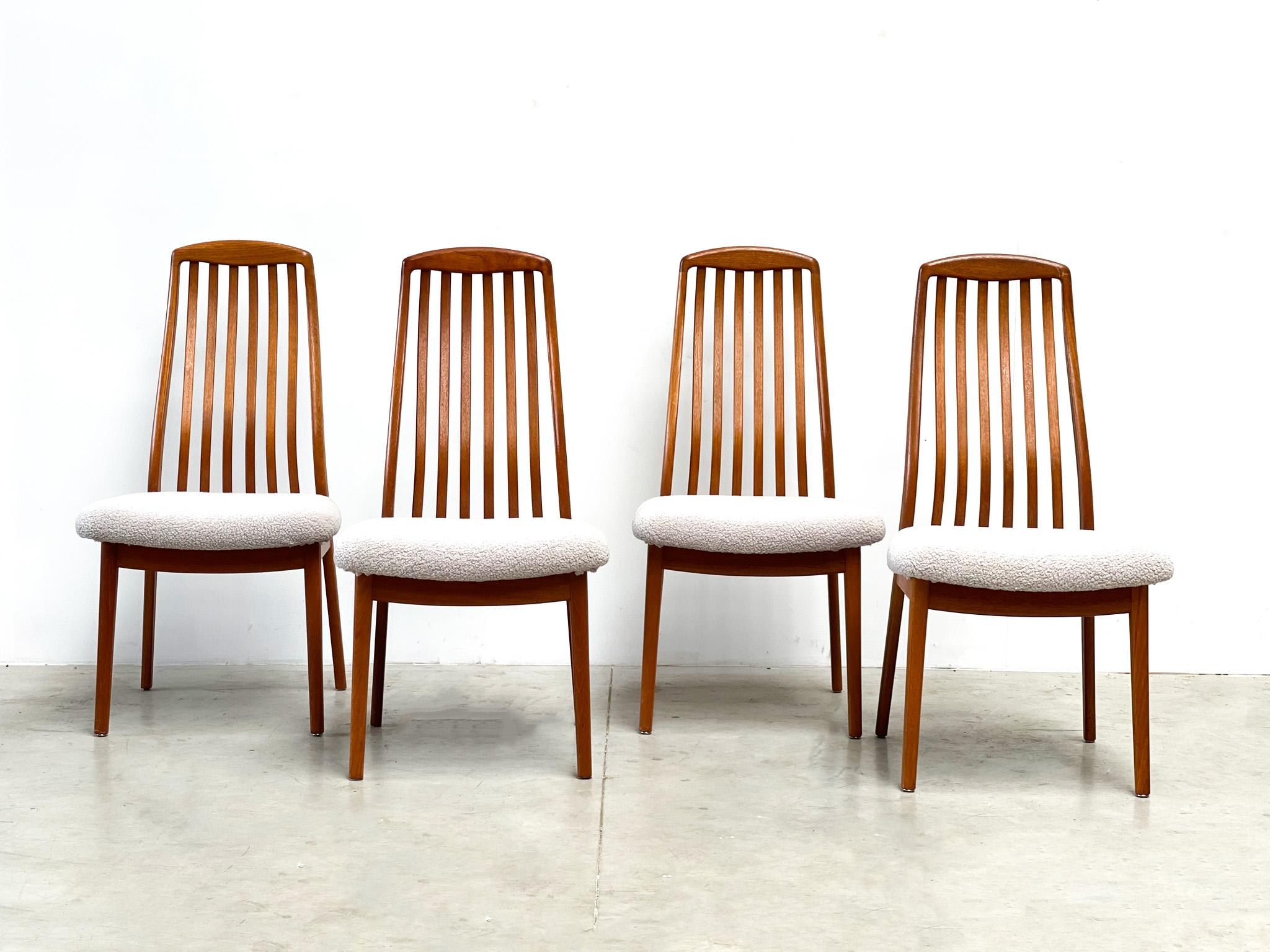 4 dining chairs by Preben Shou Denmark For Sale 1