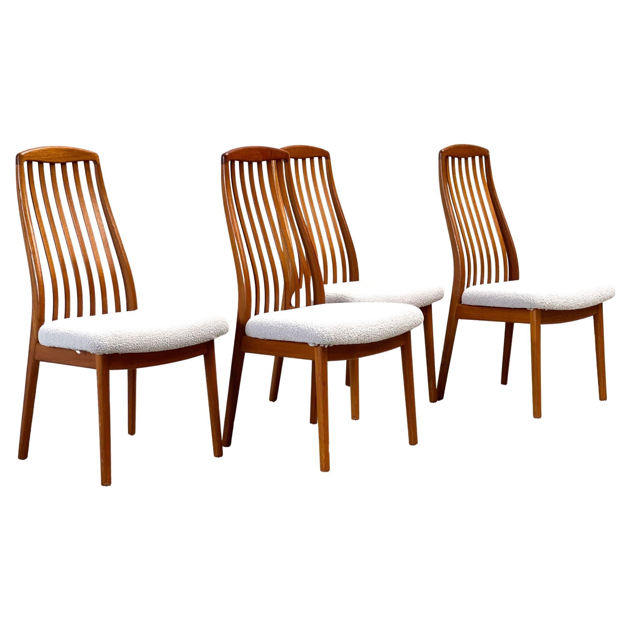 4 dining chairs by Preben Shou Denmark For Sale