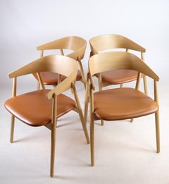 4 Dining Chairs, Model AC2, Oak, 1990