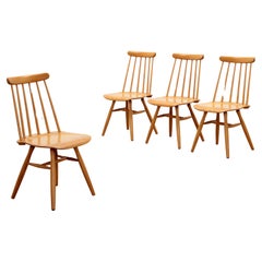 4 chaises de salle à manger fabriquées par Asko, 1960, Finlande