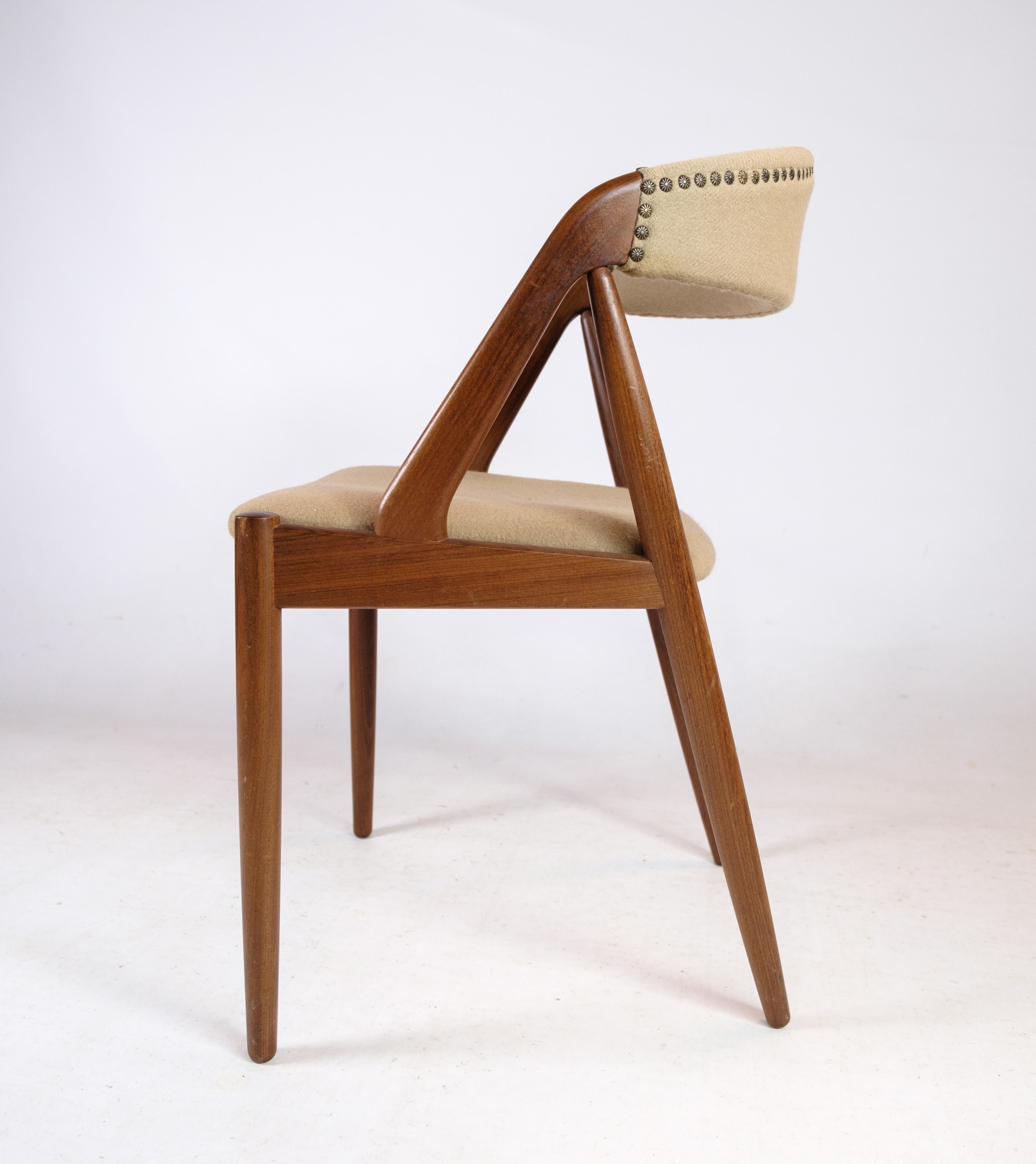 4 Dining Room Chairs Model 31 Made In Teak, Designed By Kai Kristiansen For Sale 4