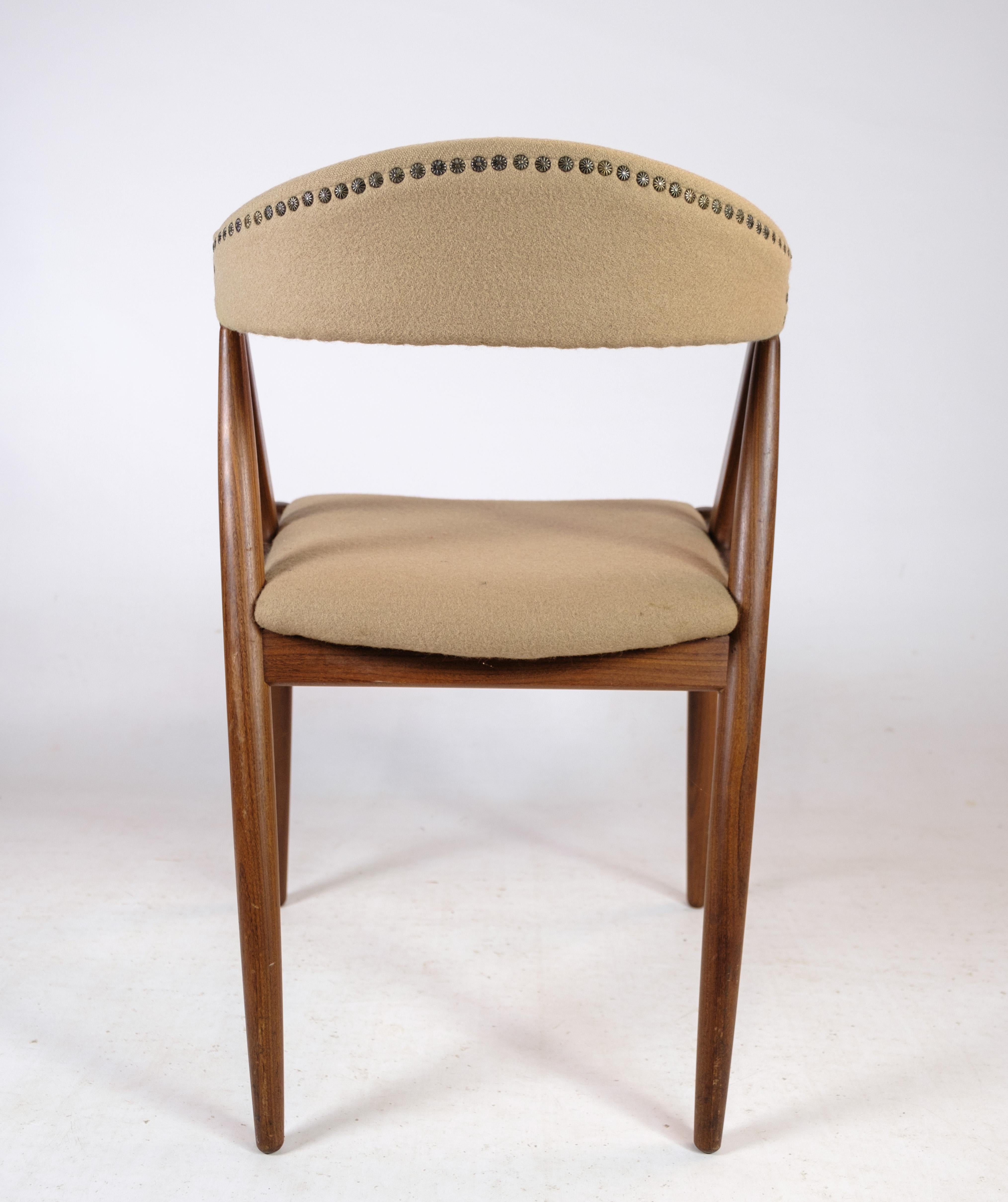 4 Dining Room Chairs Model 31 Made In Teak, Designed By Kai Kristiansen For Sale 6