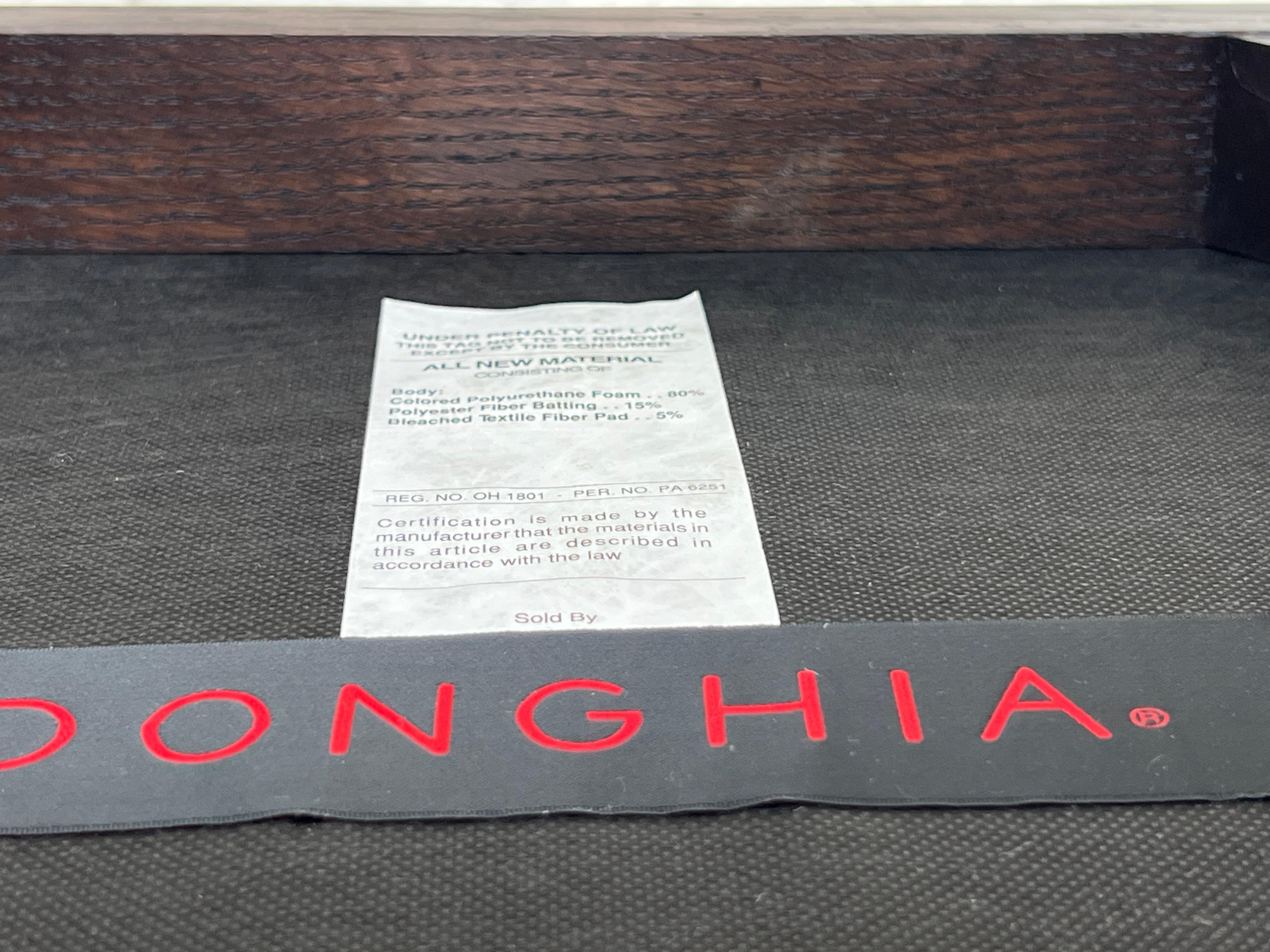 Set of 4 Donghia Ebonized Oak Bar Stools Counterheight For Sale 3