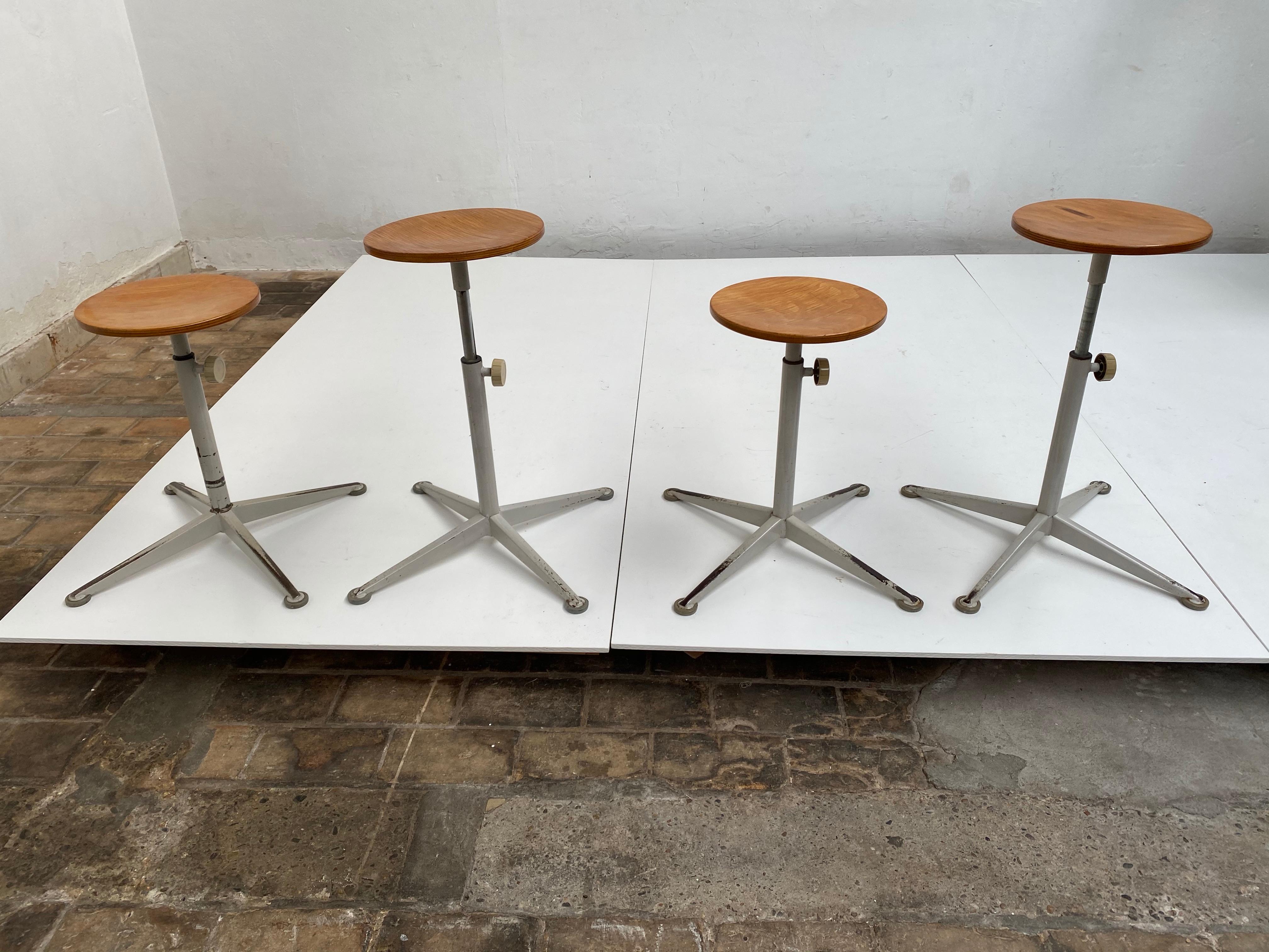 4 drafting stools by friso kramer for arend de cirkel  3