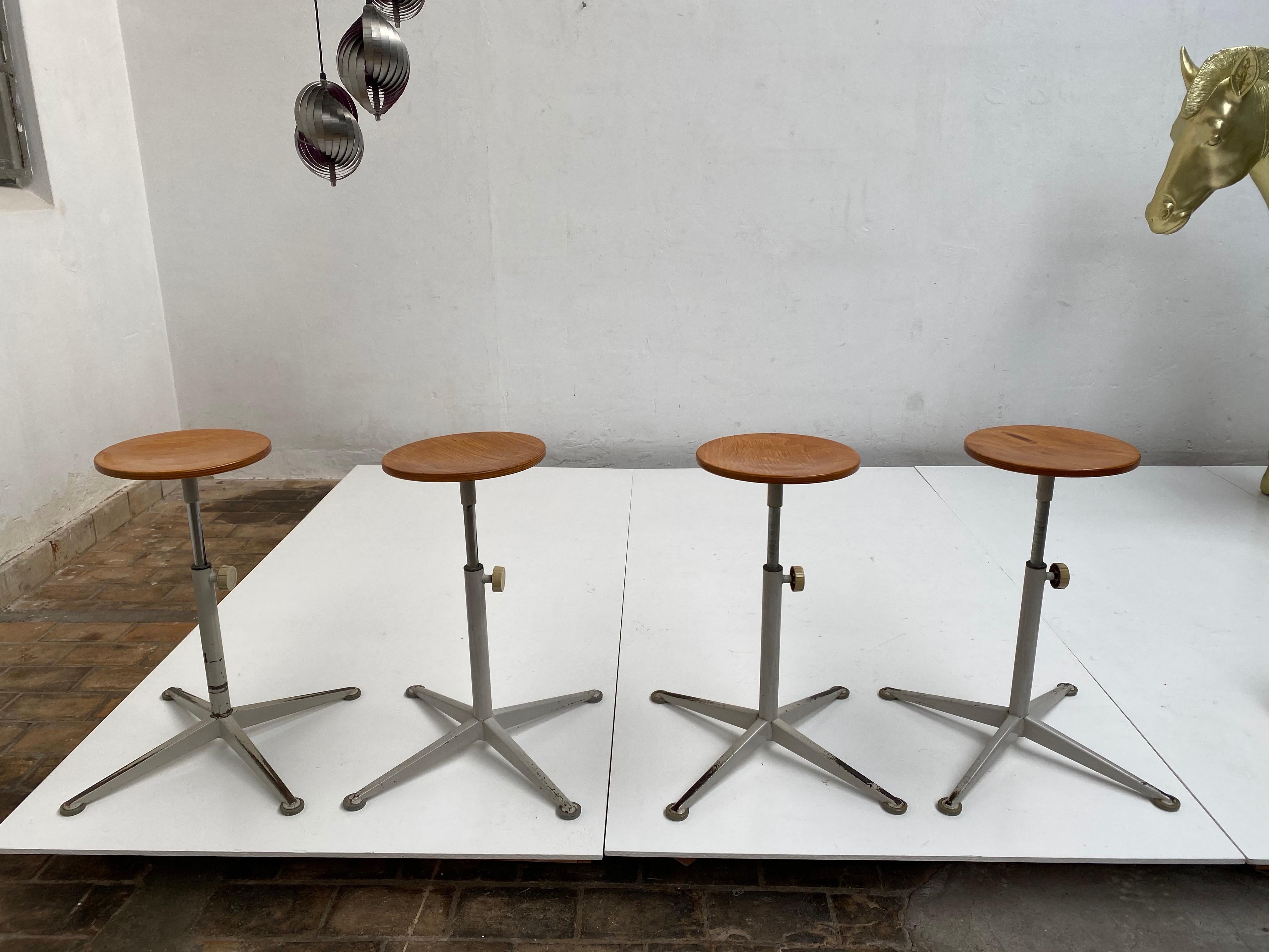 4 drafting stools by friso kramer for arend de cirkel 