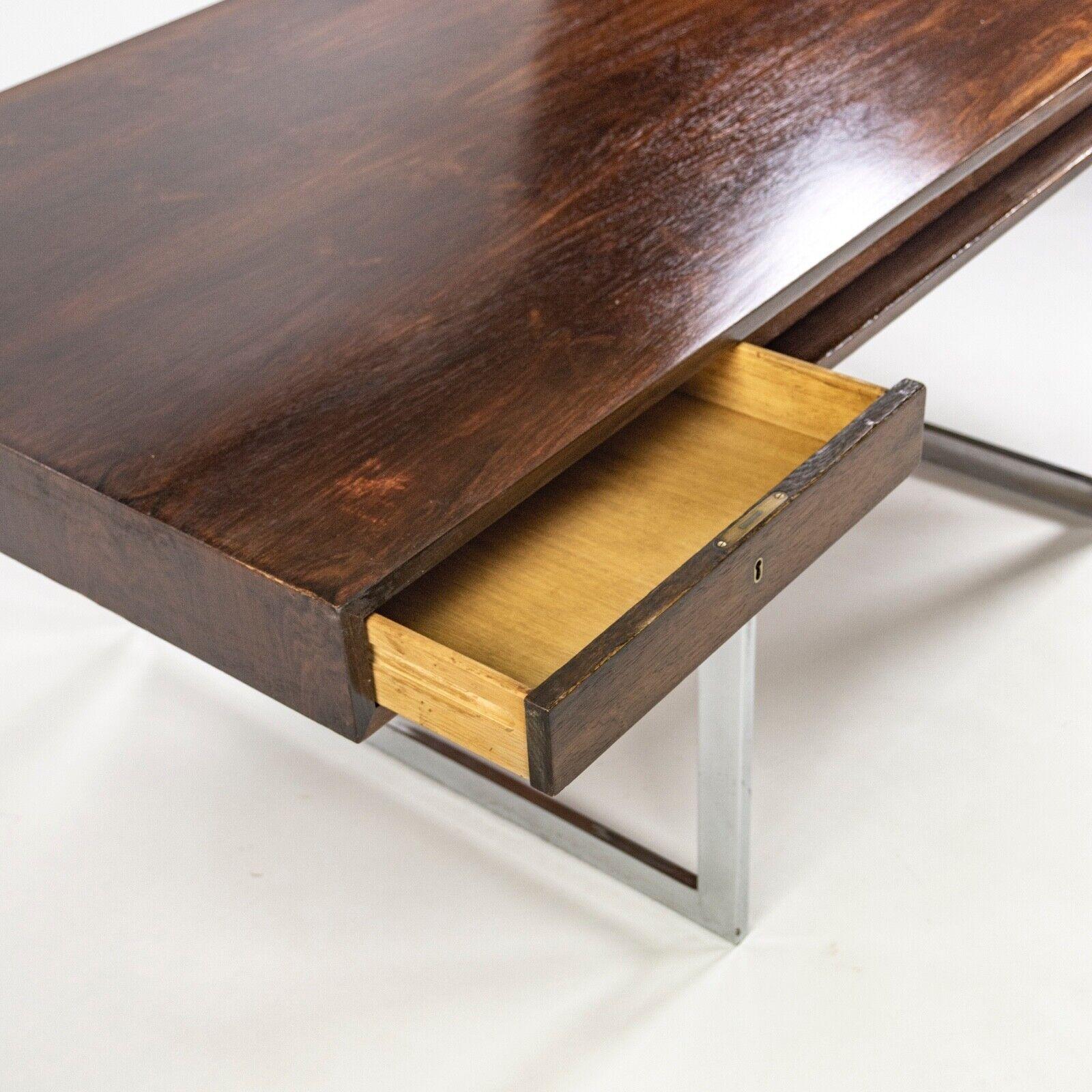 4-Drawer Bodil Kjaer Desk for E. Pedersen & Son of Denmark in Brazilian Rosewood For Sale 1
