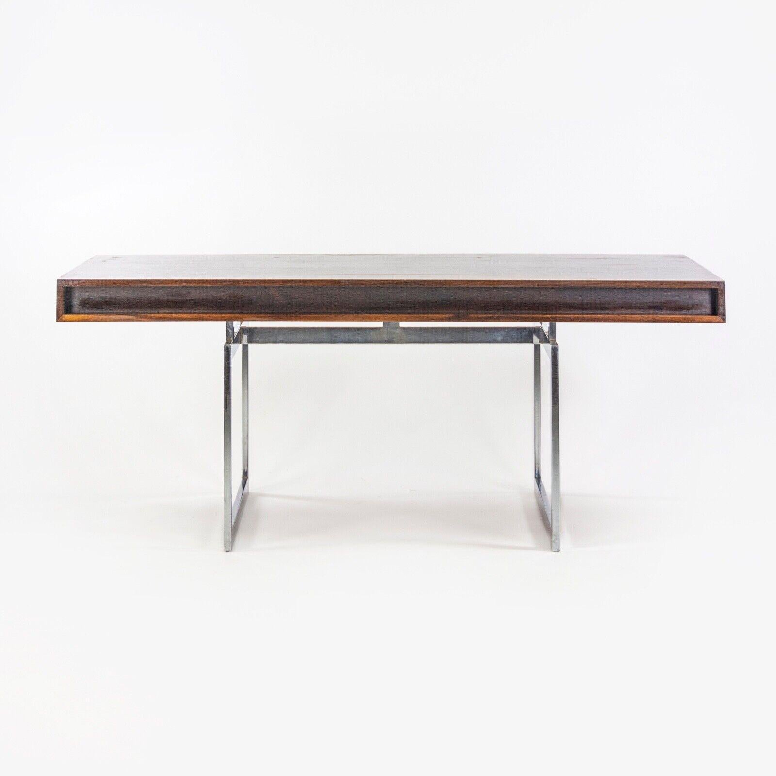 Bodil Kjaer-Schreibtisch mit 4 Schubladen für E. Pedersen & Sohn aus brasilianischem Palisanderholz (Metallarbeit) im Angebot