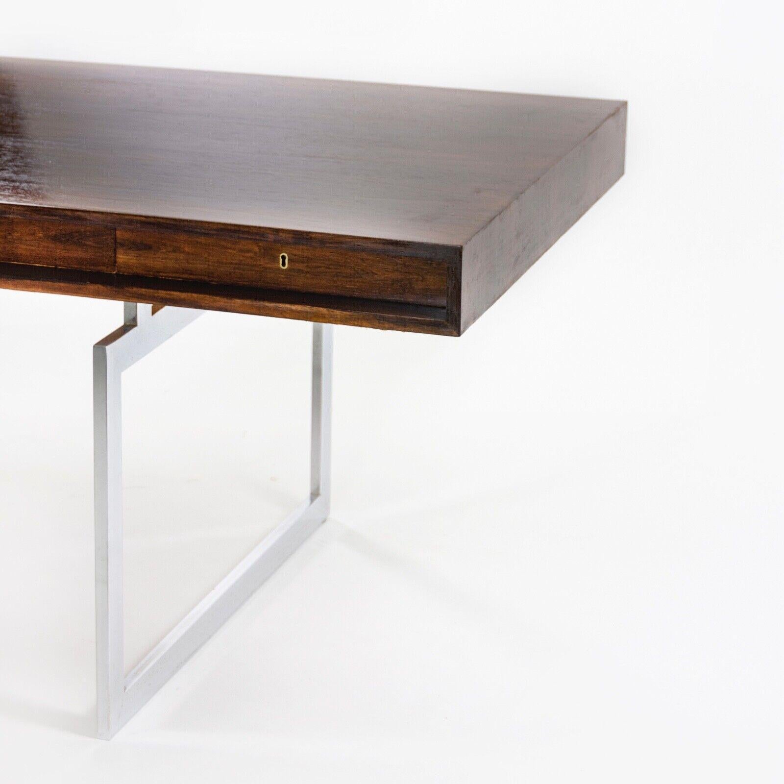 20th Century 4-Drawer Bodil Kjaer Desk for E. Pedersen & Son of Denmark in Brazilian Rosewood For Sale