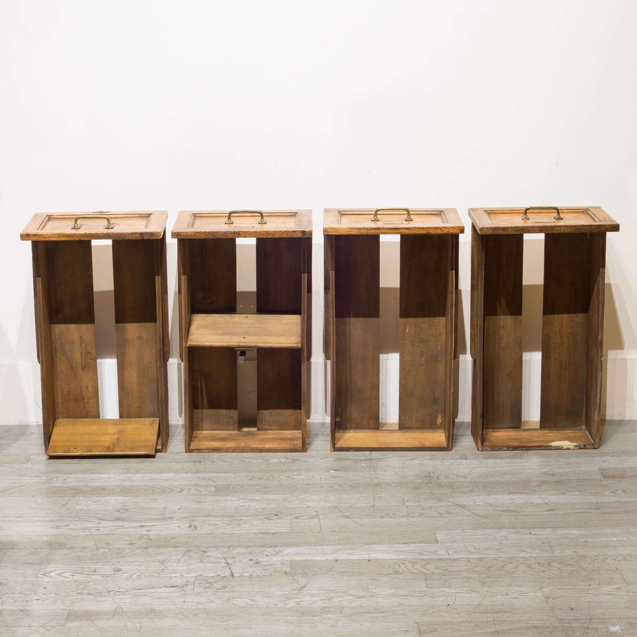 20th Century 4-Drawer Oak File Cabinet, circa 1930