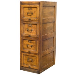 4-Drawer Oak File Cabinet, circa 1930