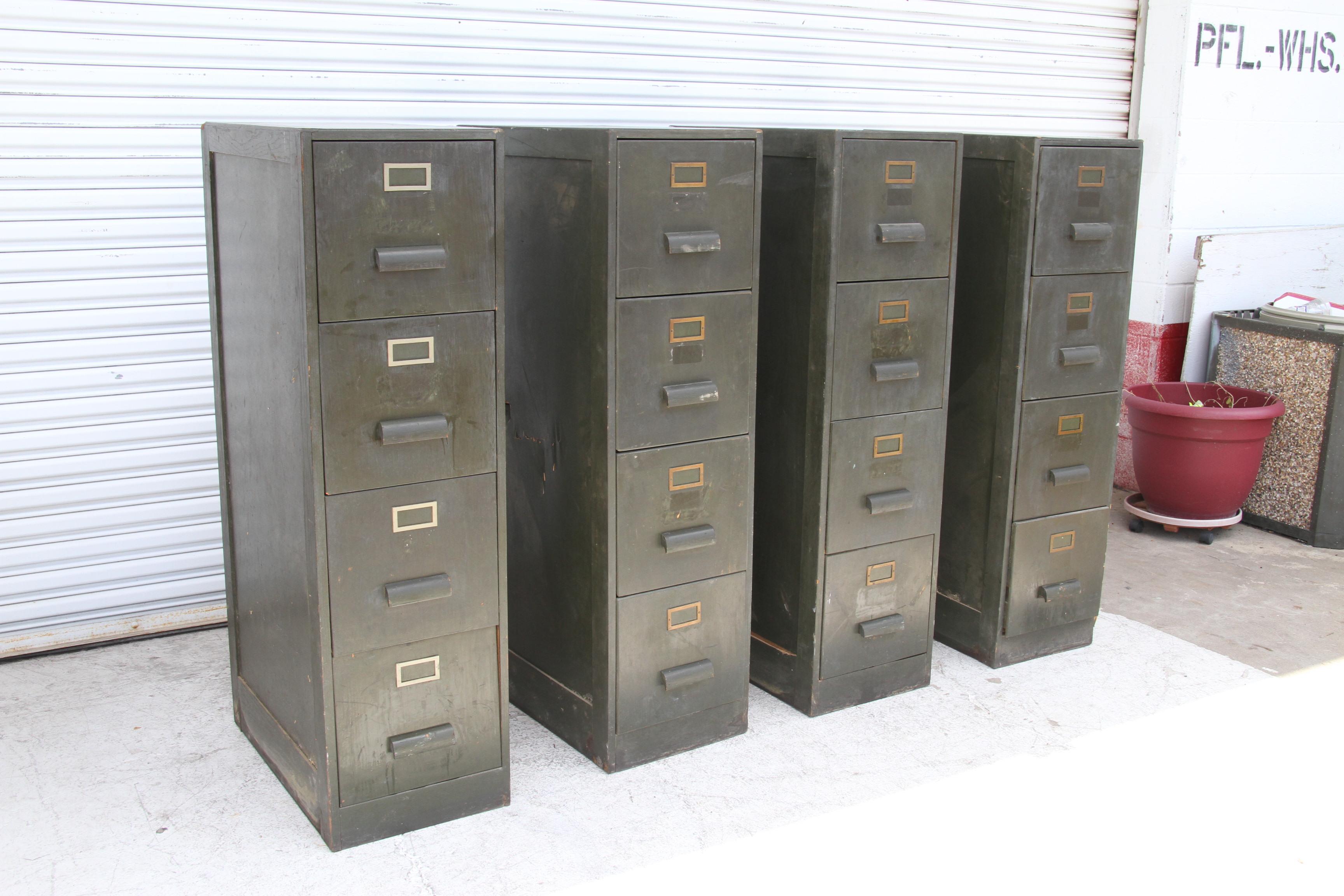 4 Drawer Painted Wood File Cabinets For Sale 1