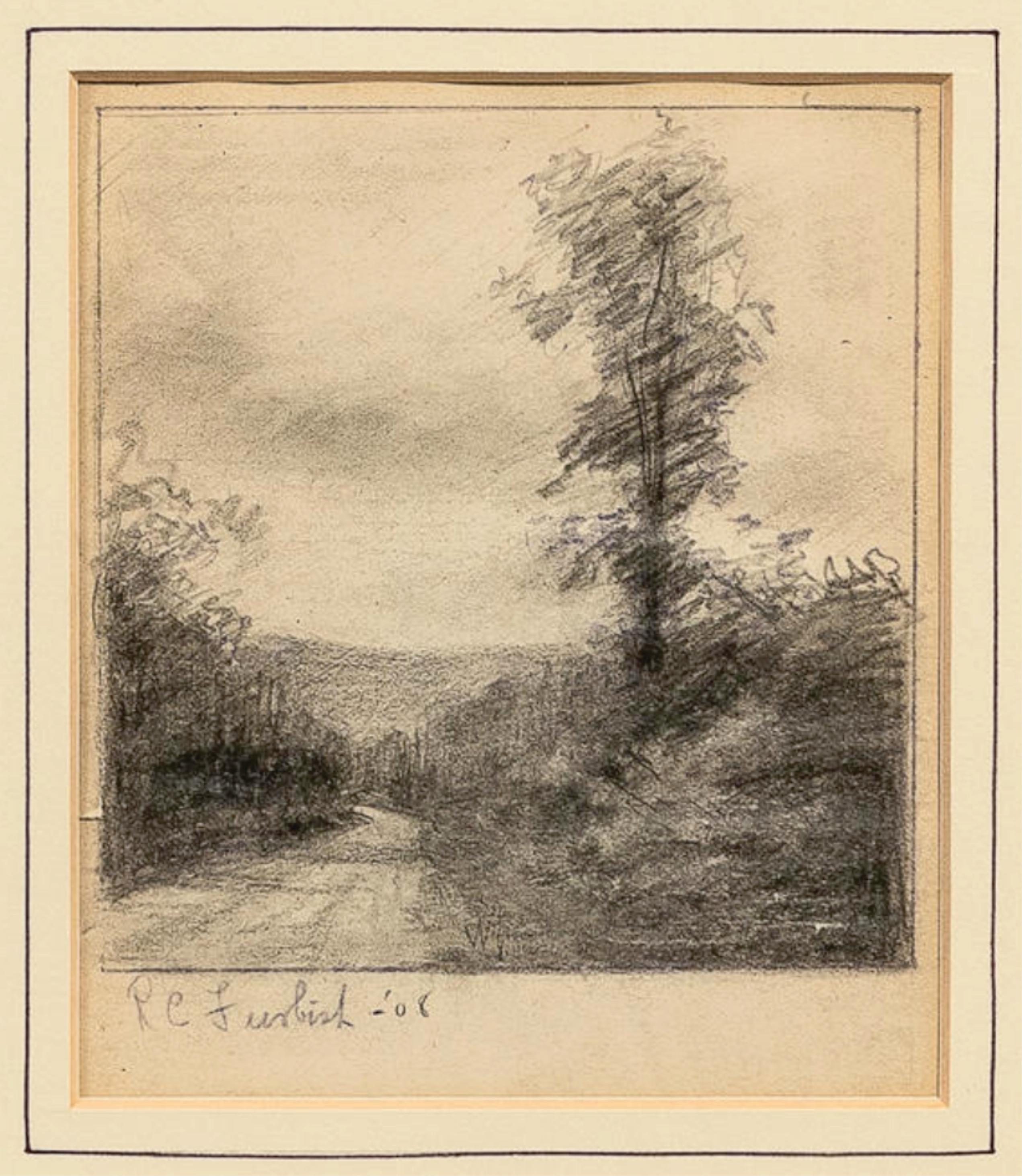Antike 3 Zeichnungen eines Bostoner Künstlers, signiert, 21. Juni 1908, D4 im Zustand „Hervorragend“ im Angebot in Norton, MA