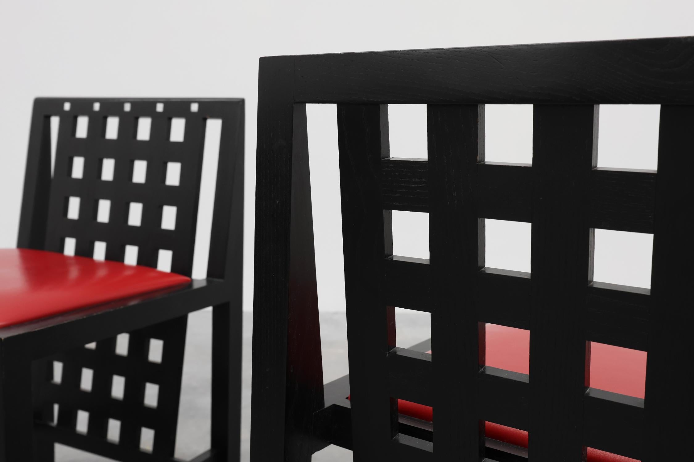 4 DS3-Esszimmerstühle von Charles Rennie Mackintosh für Atelier International im Zustand „Gut“ im Angebot in Meulebeke, BE