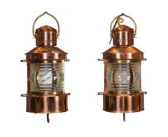 4 Dutch Copper Nautical Maritime Ship Lanterns Light Stuurboord Bakboord Holland