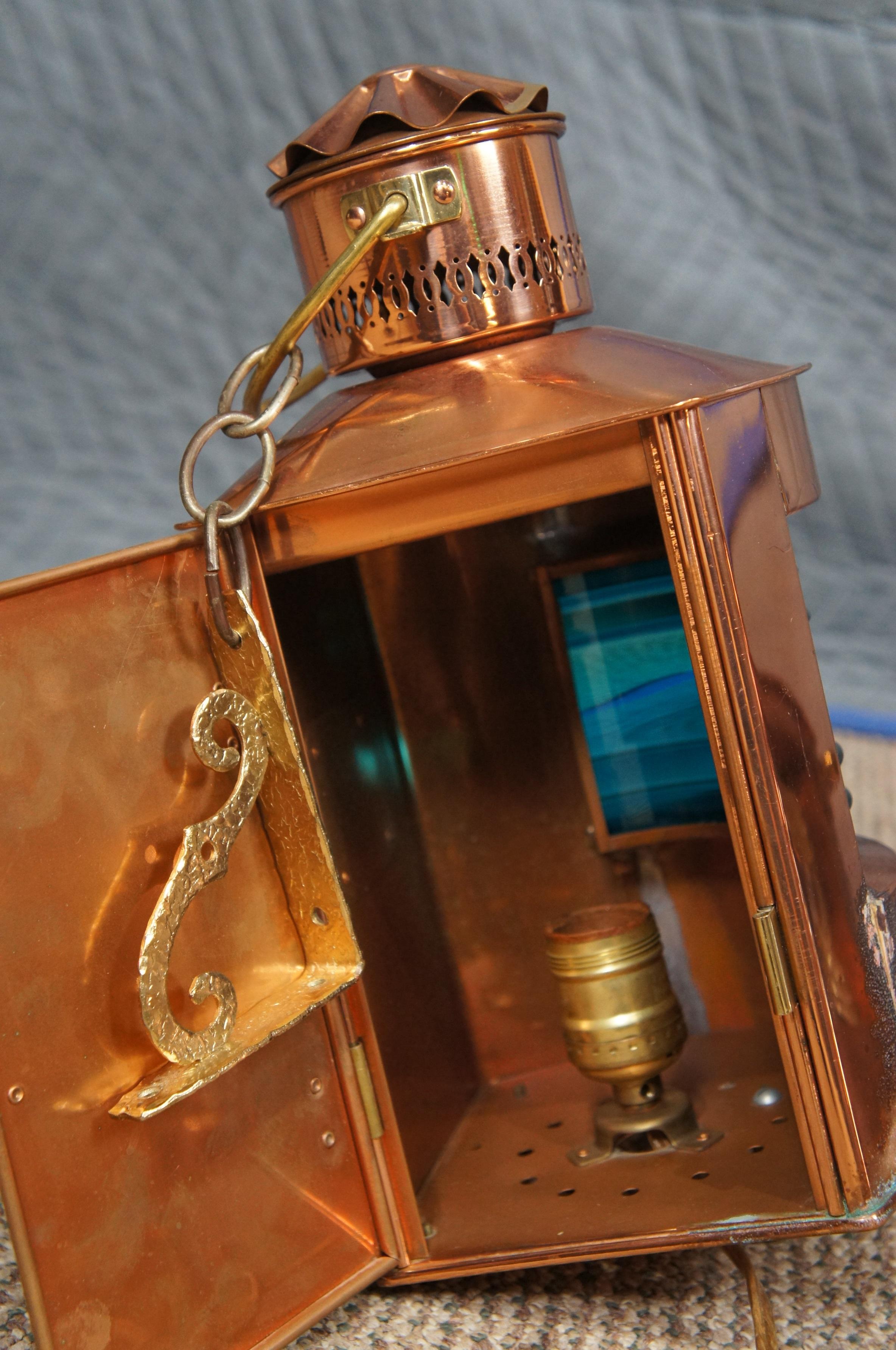 4 Dutch Copper Nautical Maritime Ship Lanterns Light Stuurboord Bakboord Holland 5