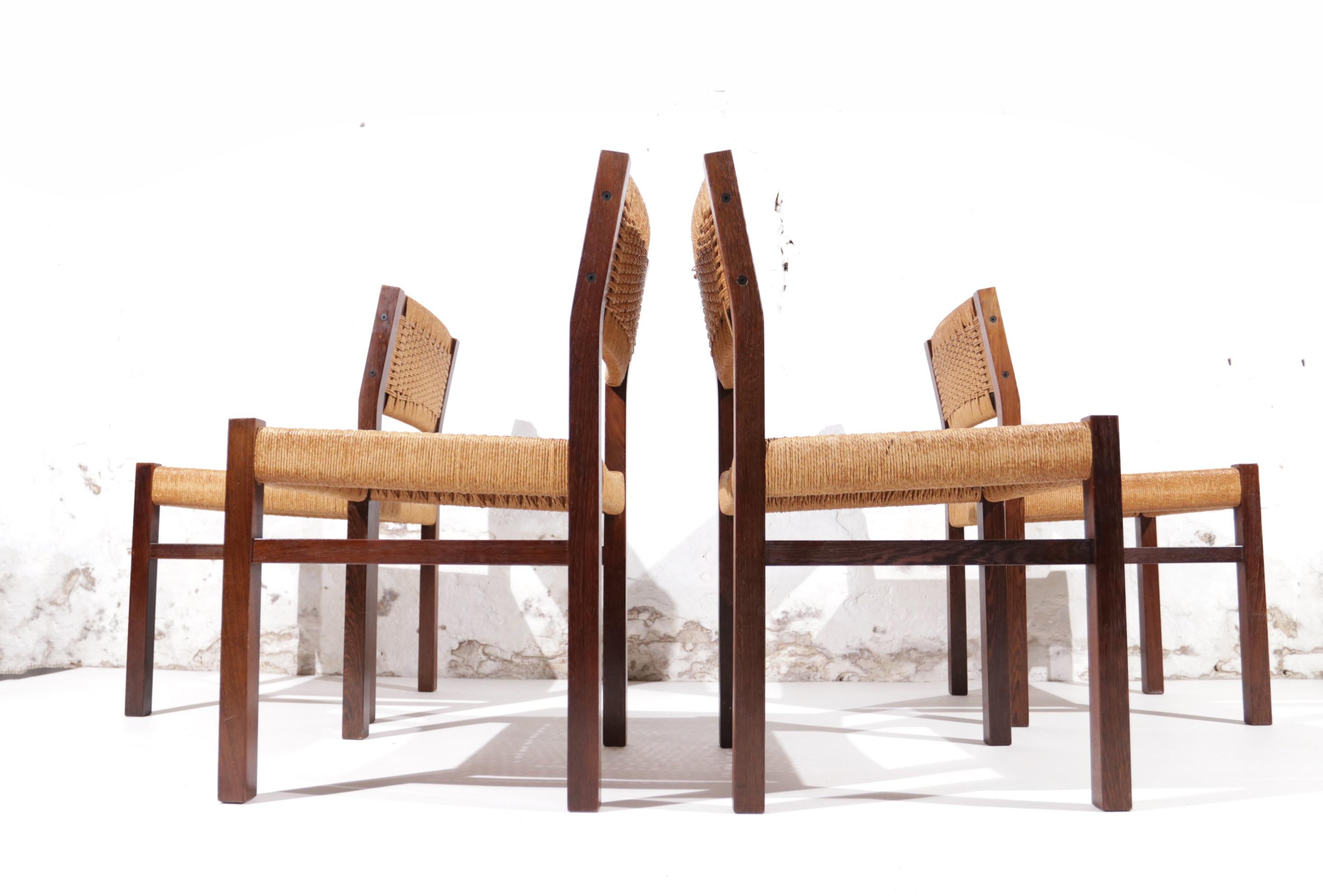 4 Dutch Design Dining Chairs Arnold Merckx for Fristho, 1973 7