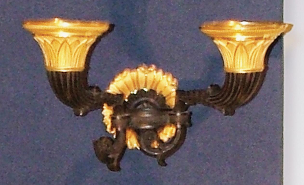 English 4 Early 19th Century French Bronze and Ormolu Wall Lights For Sale