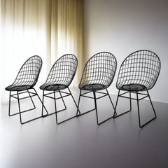 4 Early Edition Wire Chairs by Cees Braakman & A. Dekker for UMS Pastoe, 1950