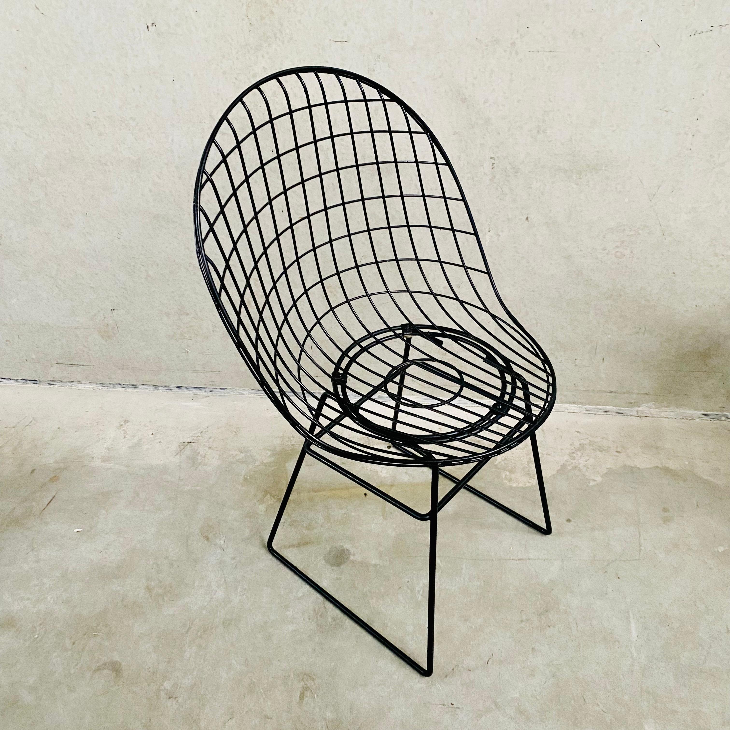 4 Early Edition Wire Chairs by Cees Braakman & A. Dekker for UMS Pastoe, 1950 For Sale 3