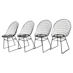 4 chaises en fil métallique de Cees Braakman & A. Dekker pour UMS Pastoe, 1950