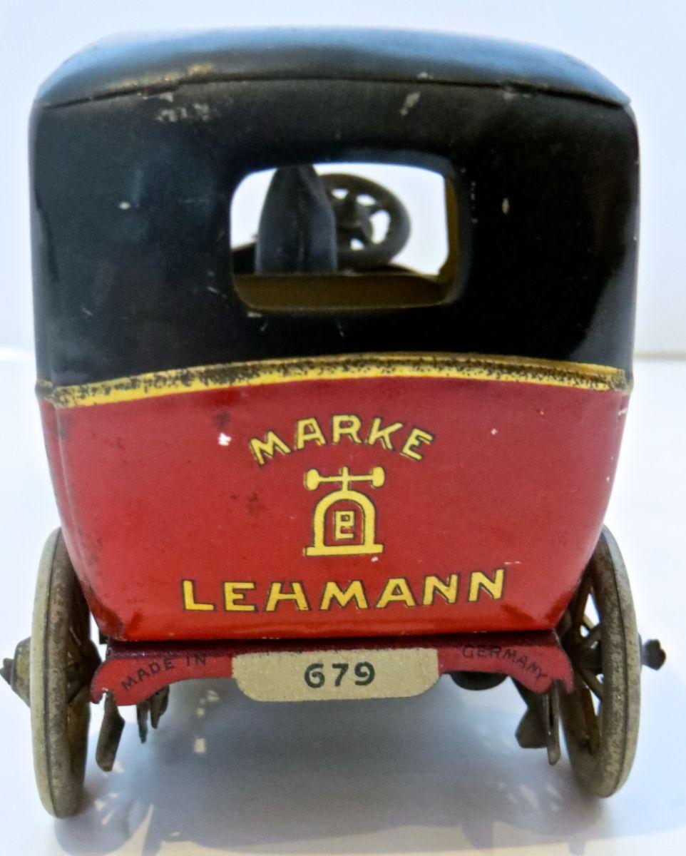 (4) Early Vintage All Original Toy Cars. Porsche, Limo, Lehman Sedan, Race Car For Sale 10