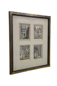 4 Elizabeth O'Neill Verner Charleston SC Architectural Cityscape Etchings Framed