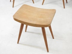 4 tabourets en orme circa 1950/1960