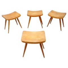 4 taburetes de olmo circa 1950/1960