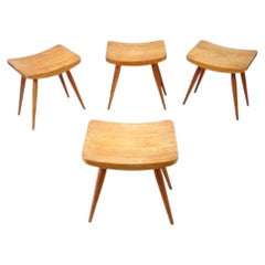 4 elm stools circa 1950/1960