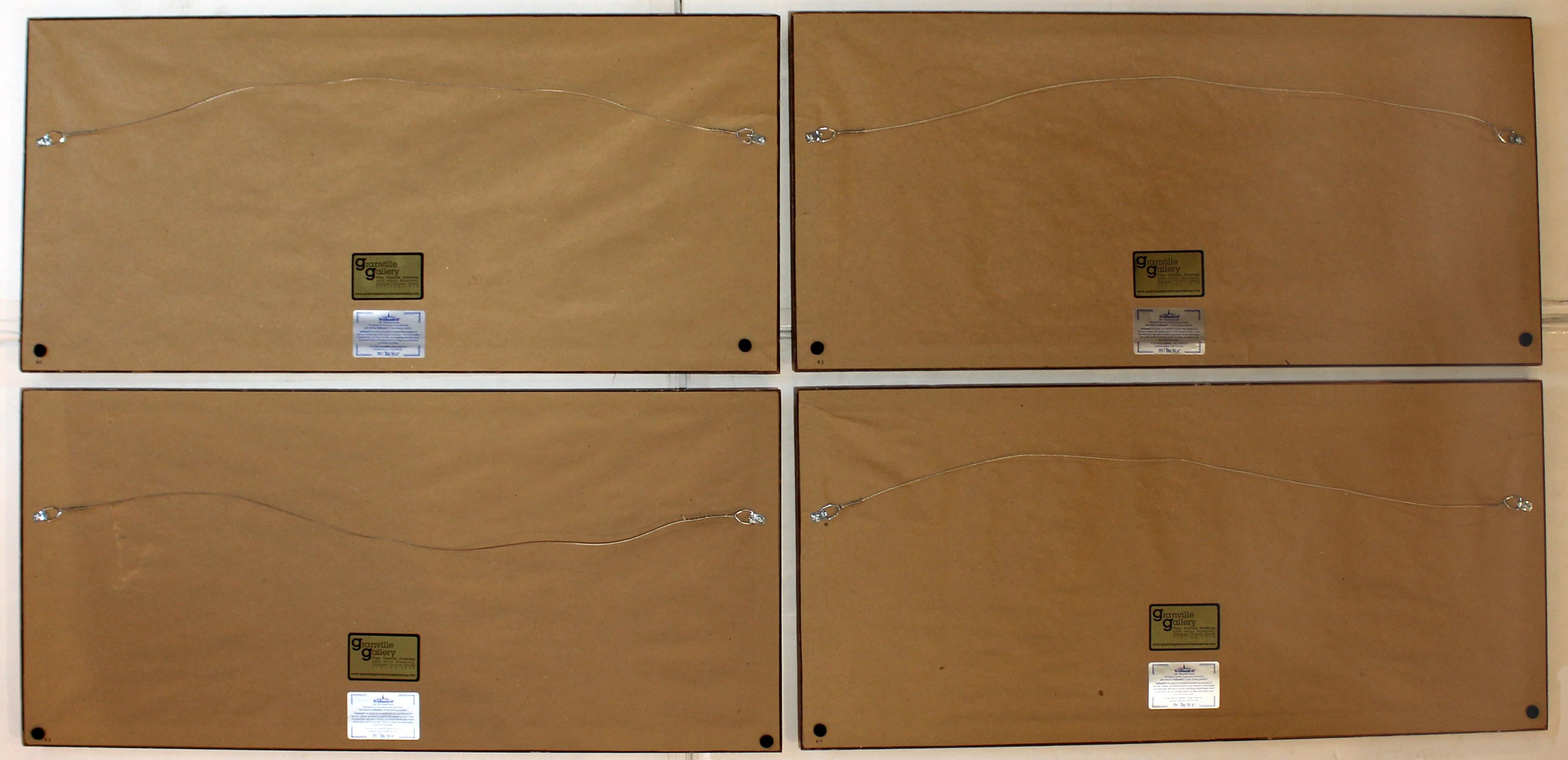 Set di 4 stampe di caccia alla volpe del 1817, inglese. Dipinto da Dean Wolstenholme e stampato nel 1817 da incisioni di Sutherland. Piatti 1, 2, 3 e 4. Ottimo colore originale antico realizzato a mano con dettagli e cura davvero eccezionali nelle