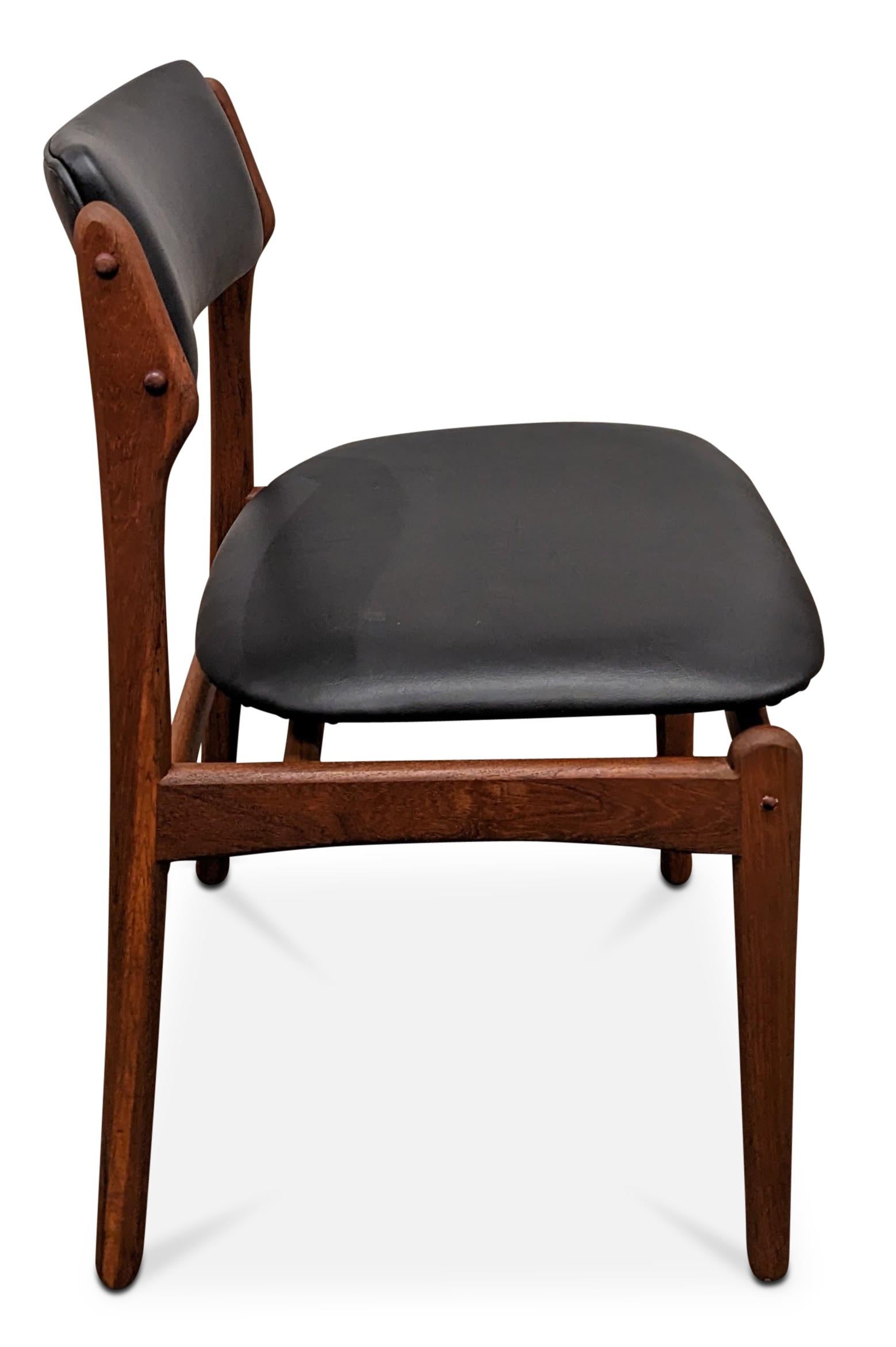 Mid-20th Century 4 Erik Buch Model 49a Teak Dining Chairs, 022354 Vintage Danish Midcentury