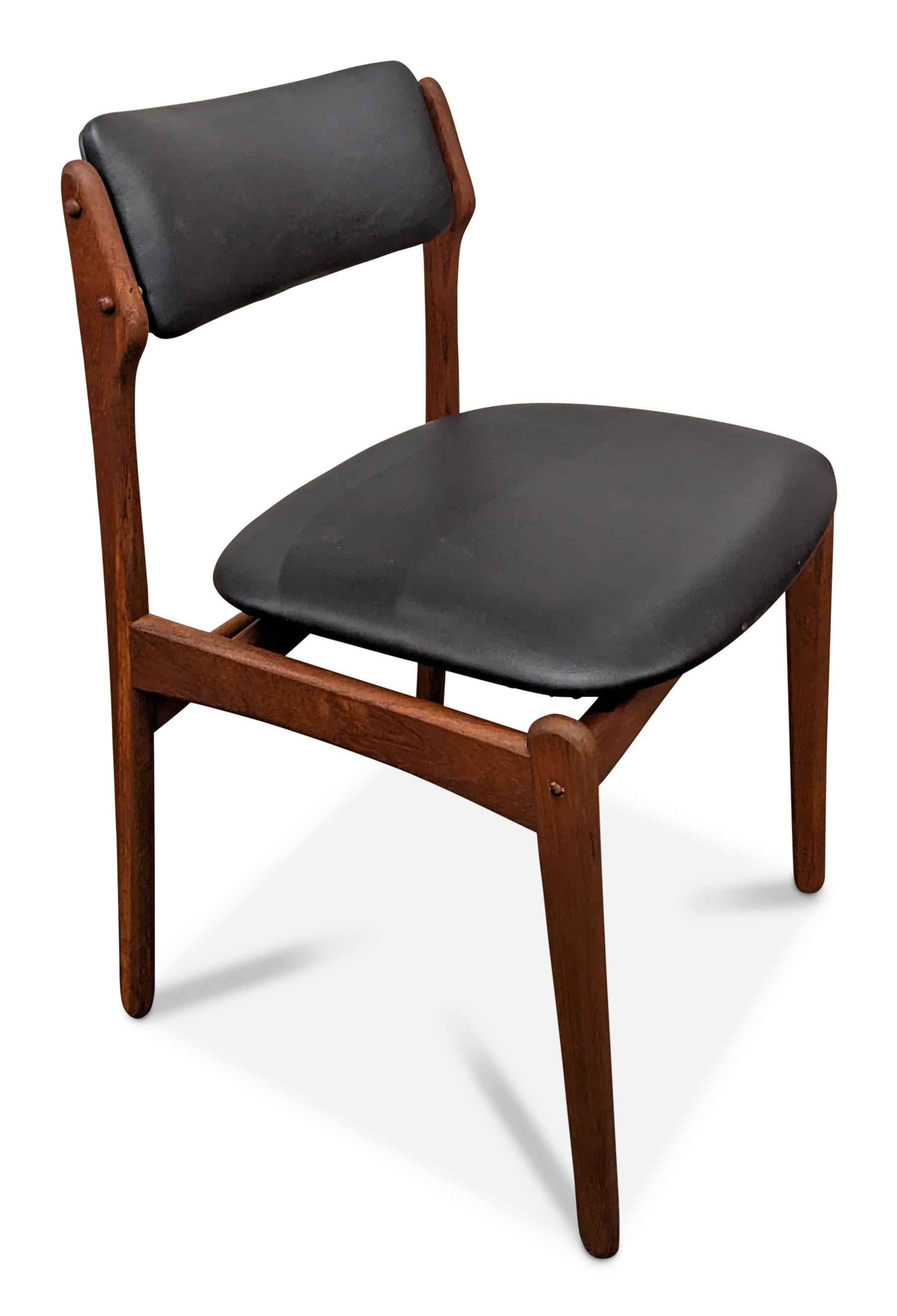4 Erik Buch Model 49a Teak Dining Chairs, 022354 Vintage Danish Midcentury 1